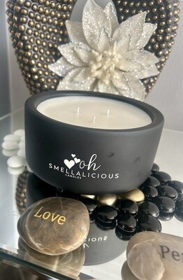 Luxury Candle Bowl with Engraved Oh Smellalicious Design