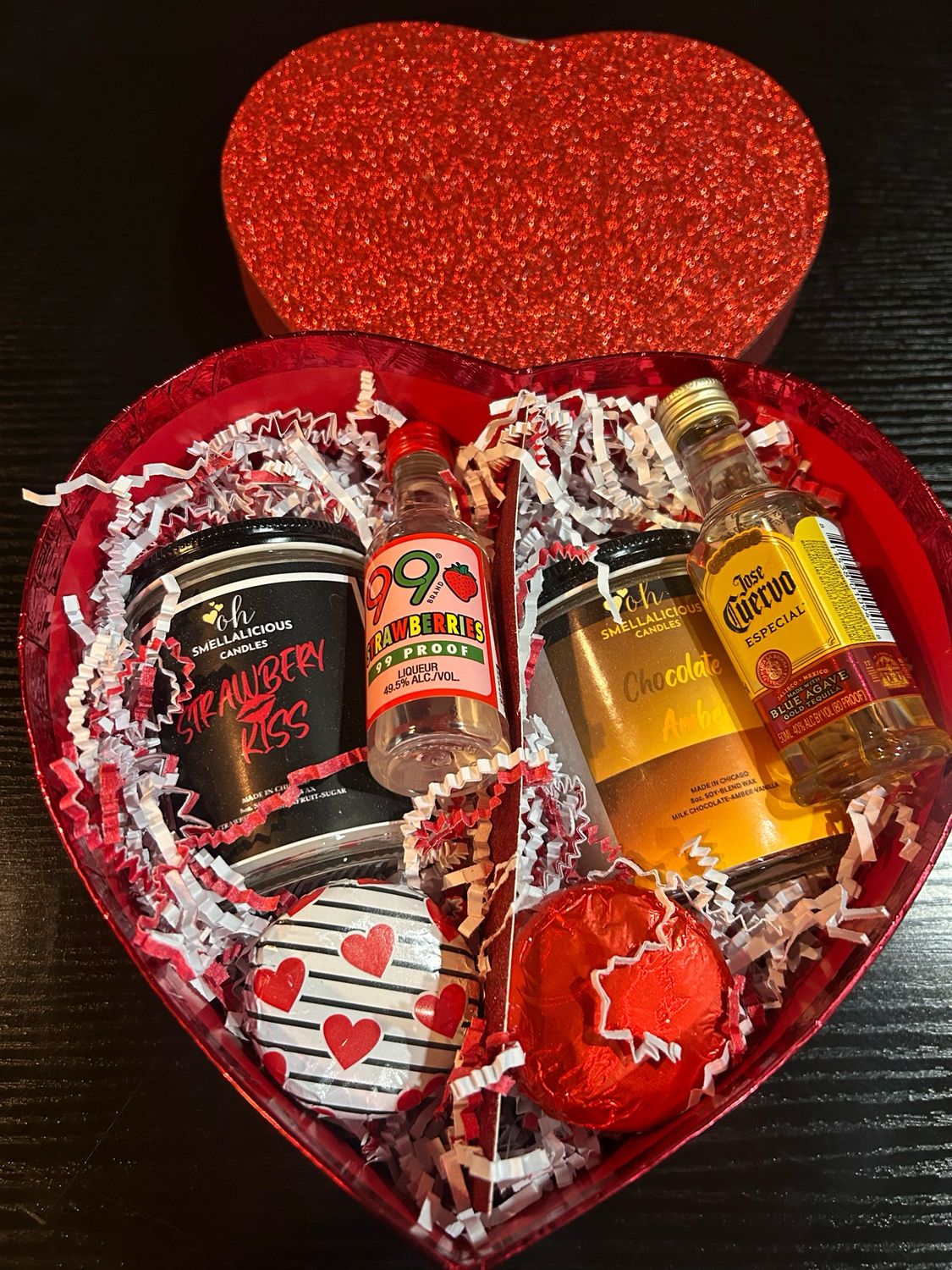 Drunk N Candles Heart-Shaped Gift Box