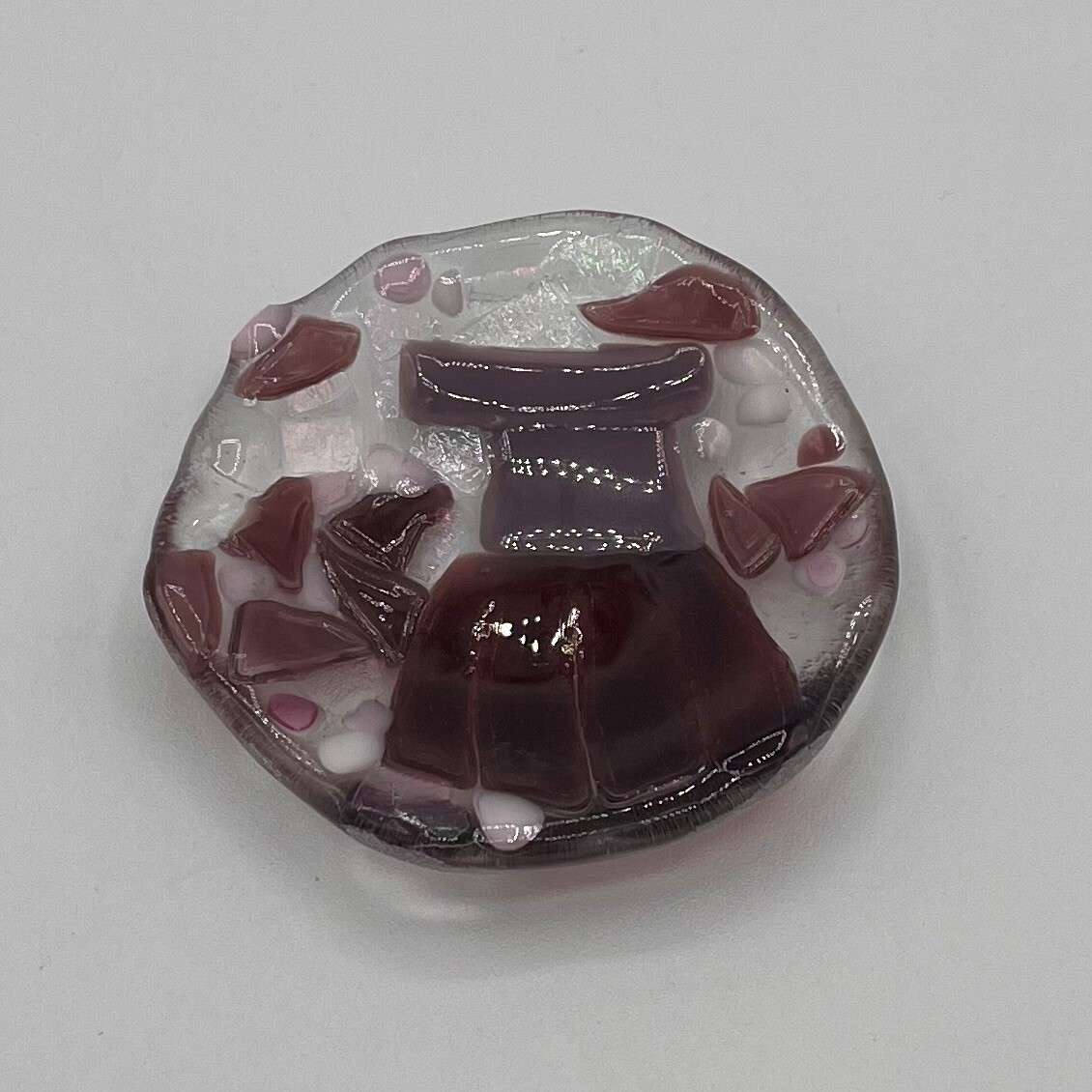 Annie Baxter, Glass Ring Dish, Purple Dress