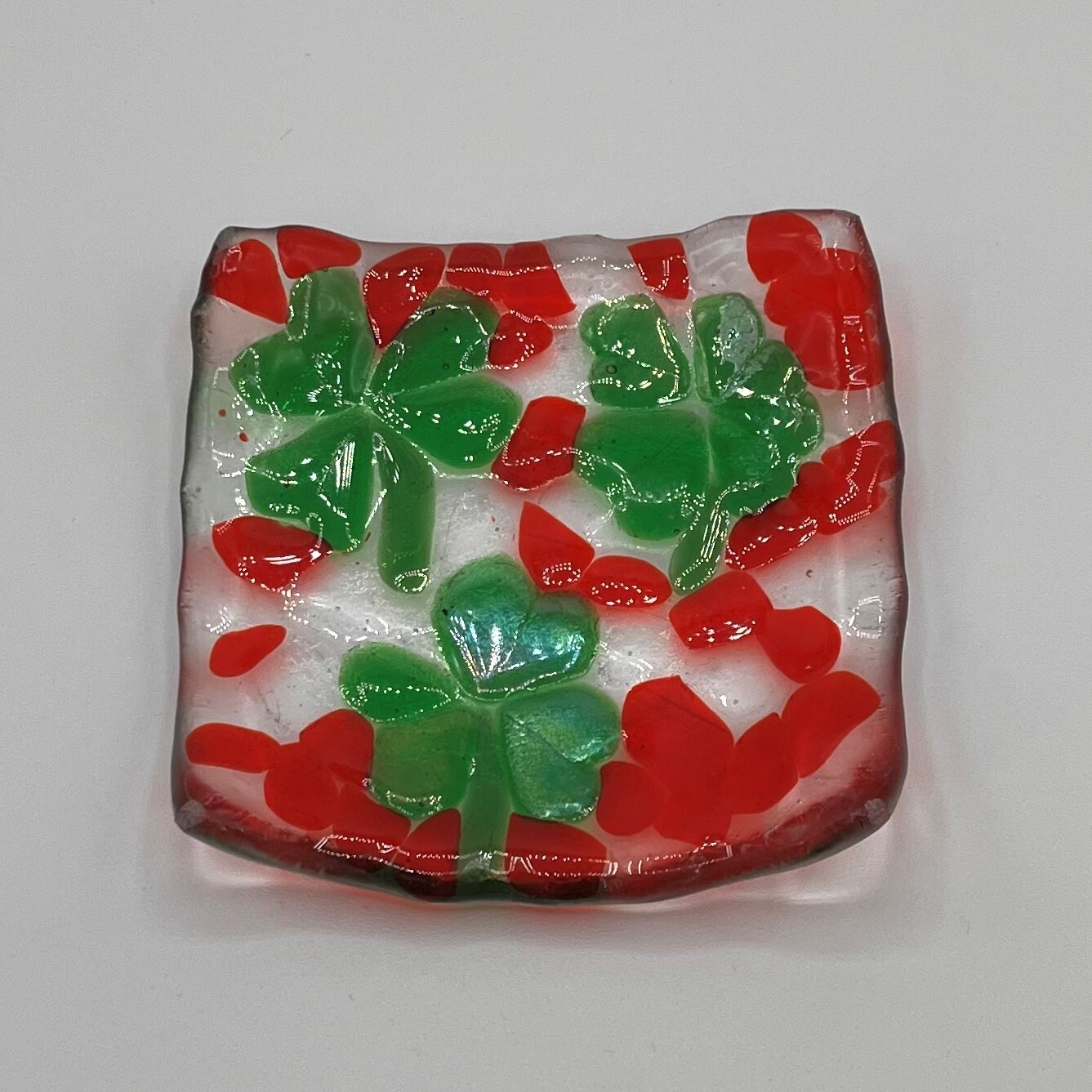 Duane Sparks, Fused Glass, Three clovers