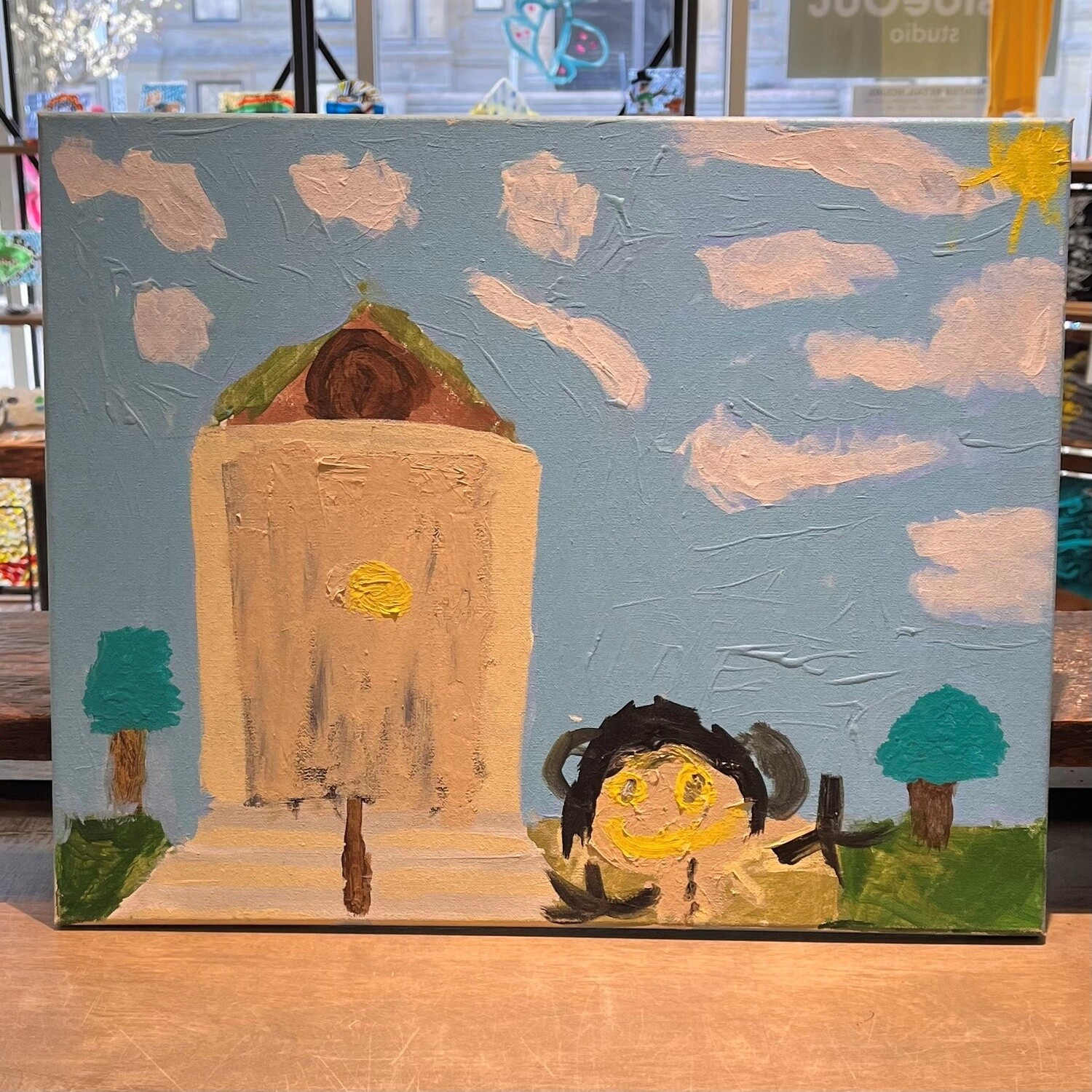 David Smyth, Painting, &#39;Building in the Park&#39;