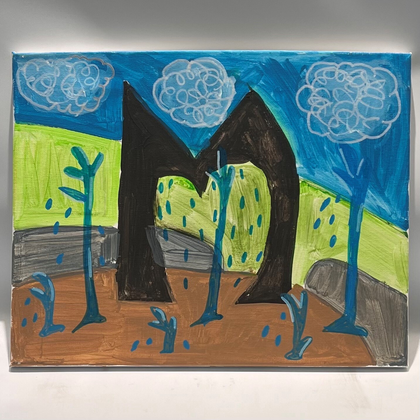 Beth Shaw, Painting, &#39;Hometown Statue&#39;