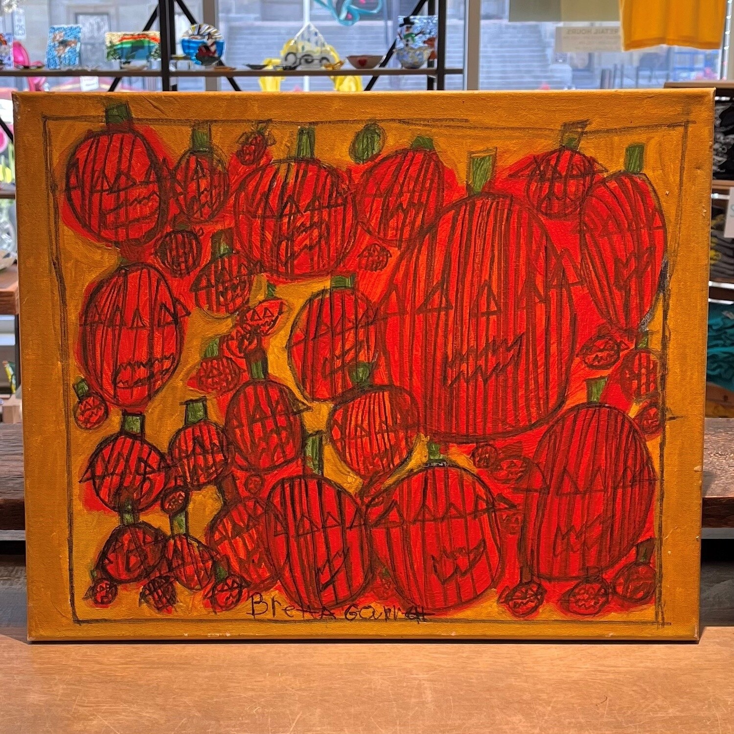Brett Garrett, Acrylic on Canvas, &#39;Smiling Lanterns&#39;