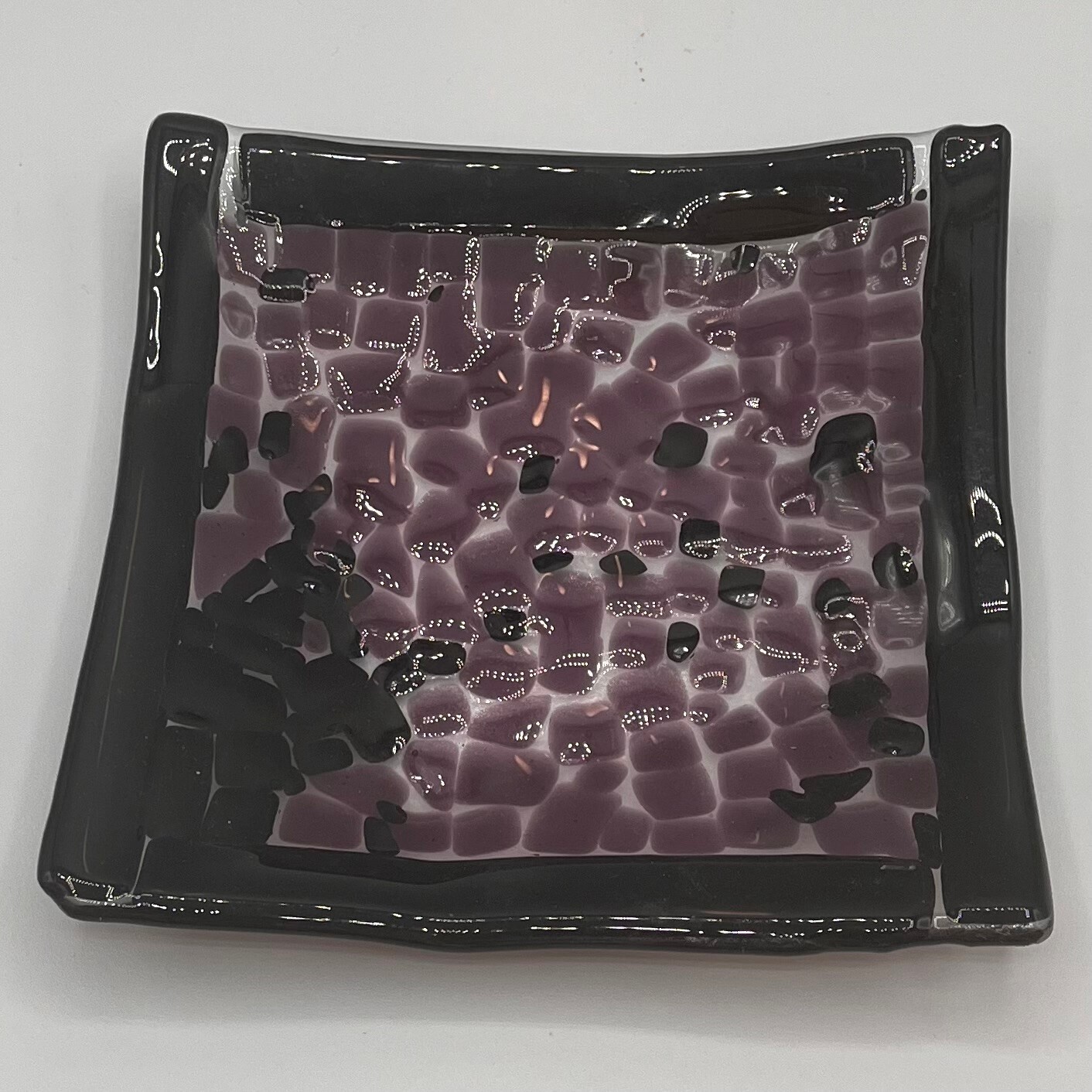 Alphonso Rowe, Fused Glass, Purple and black
