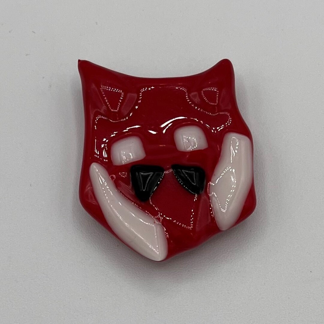 Mary Phifer, Fused Glass Magnet, Red Panda