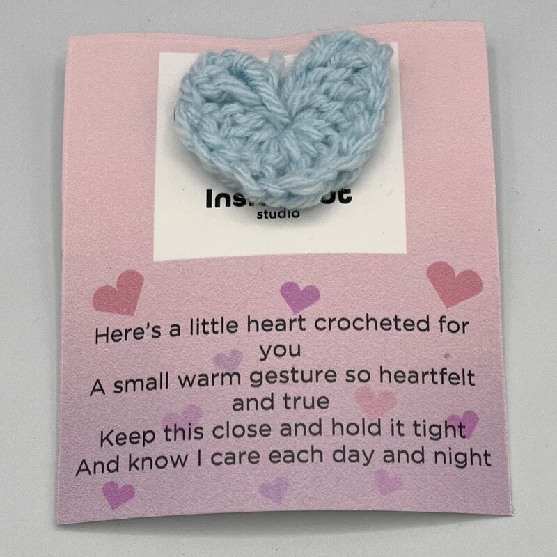 Kathryn Feldmann, Fabric Pocket Hug, Blue Heart