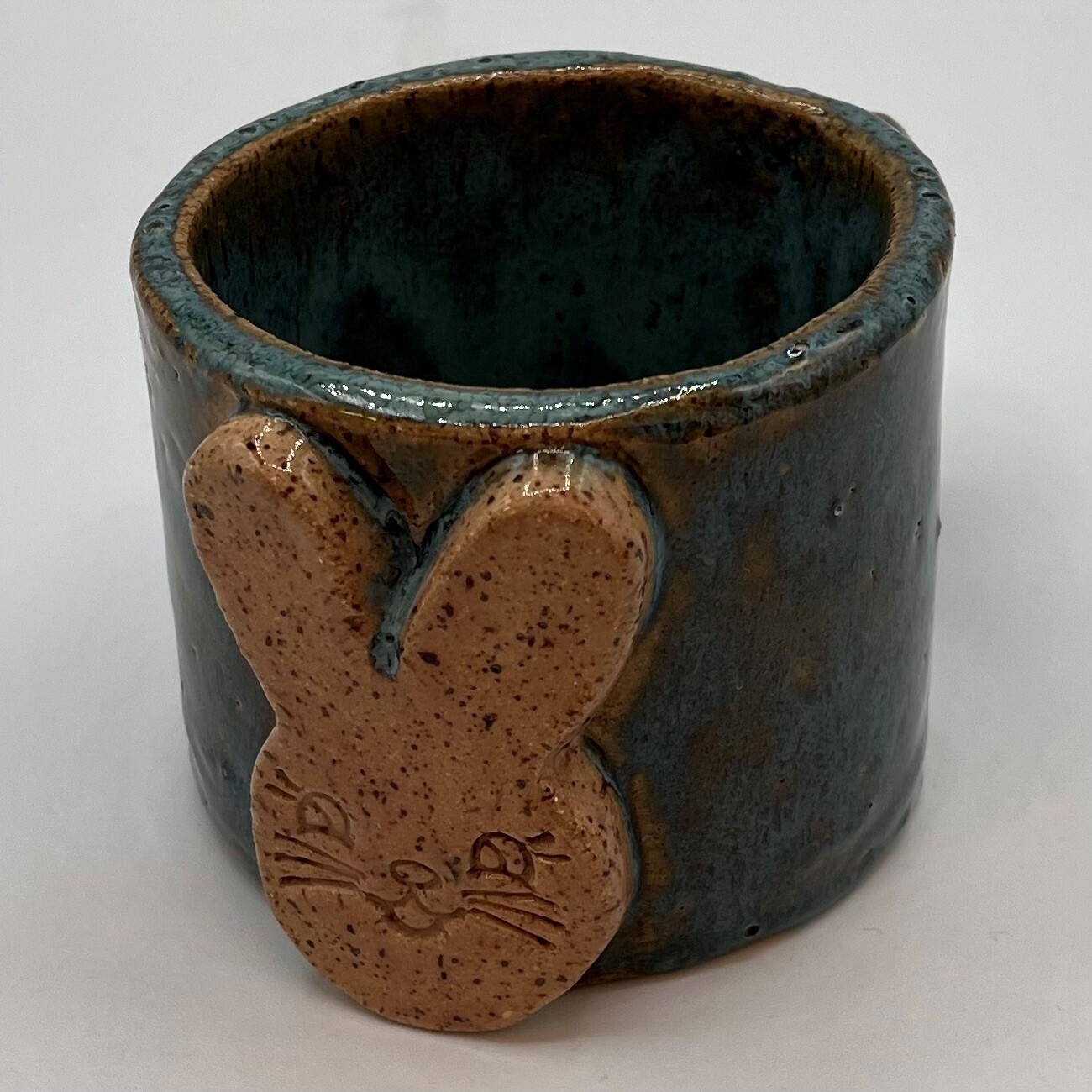Bobbie Jo Robinson, Mug, Rustic Blue with Bunny