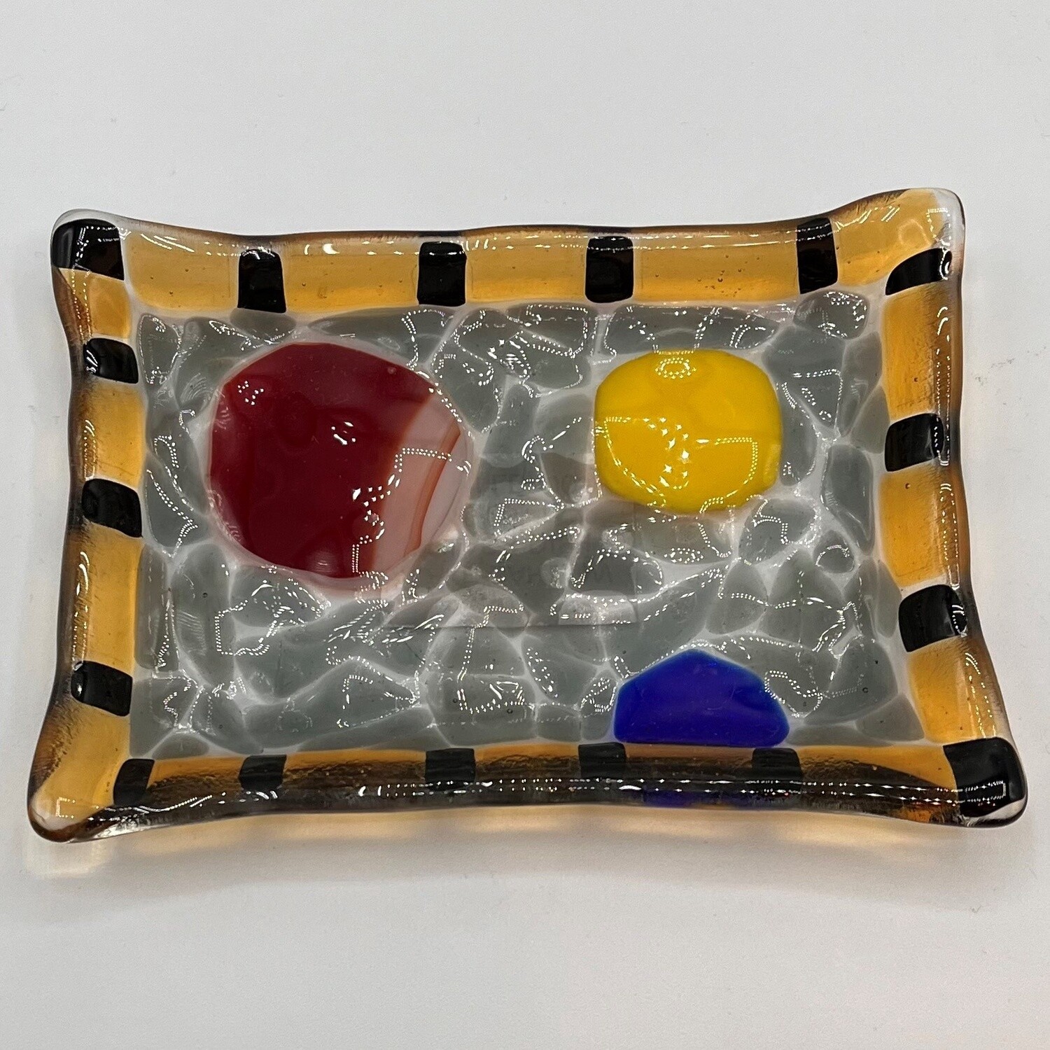 Lake Barlow, Colorful circles glass dish