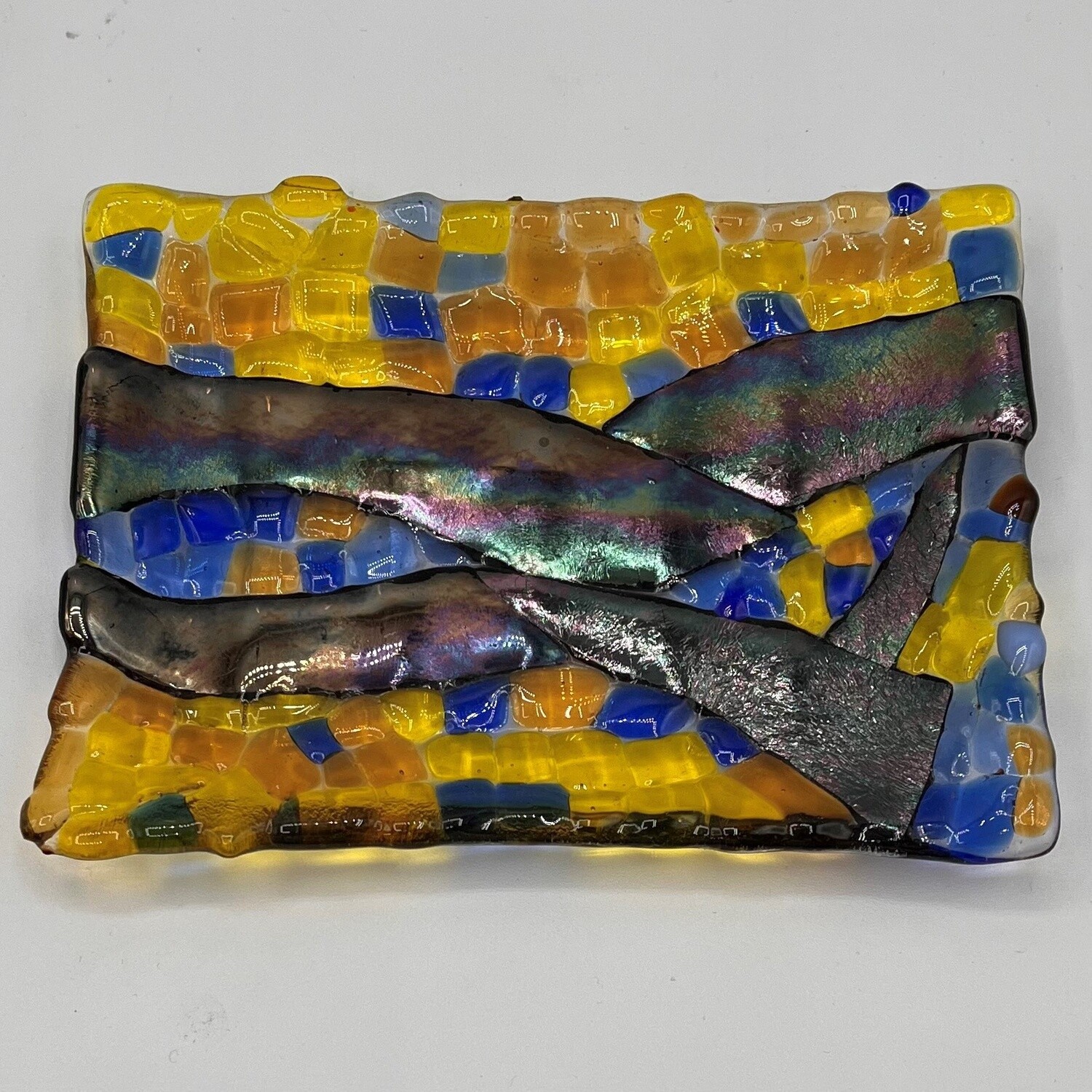 Brett Garrett, Multicolor designed glass dish