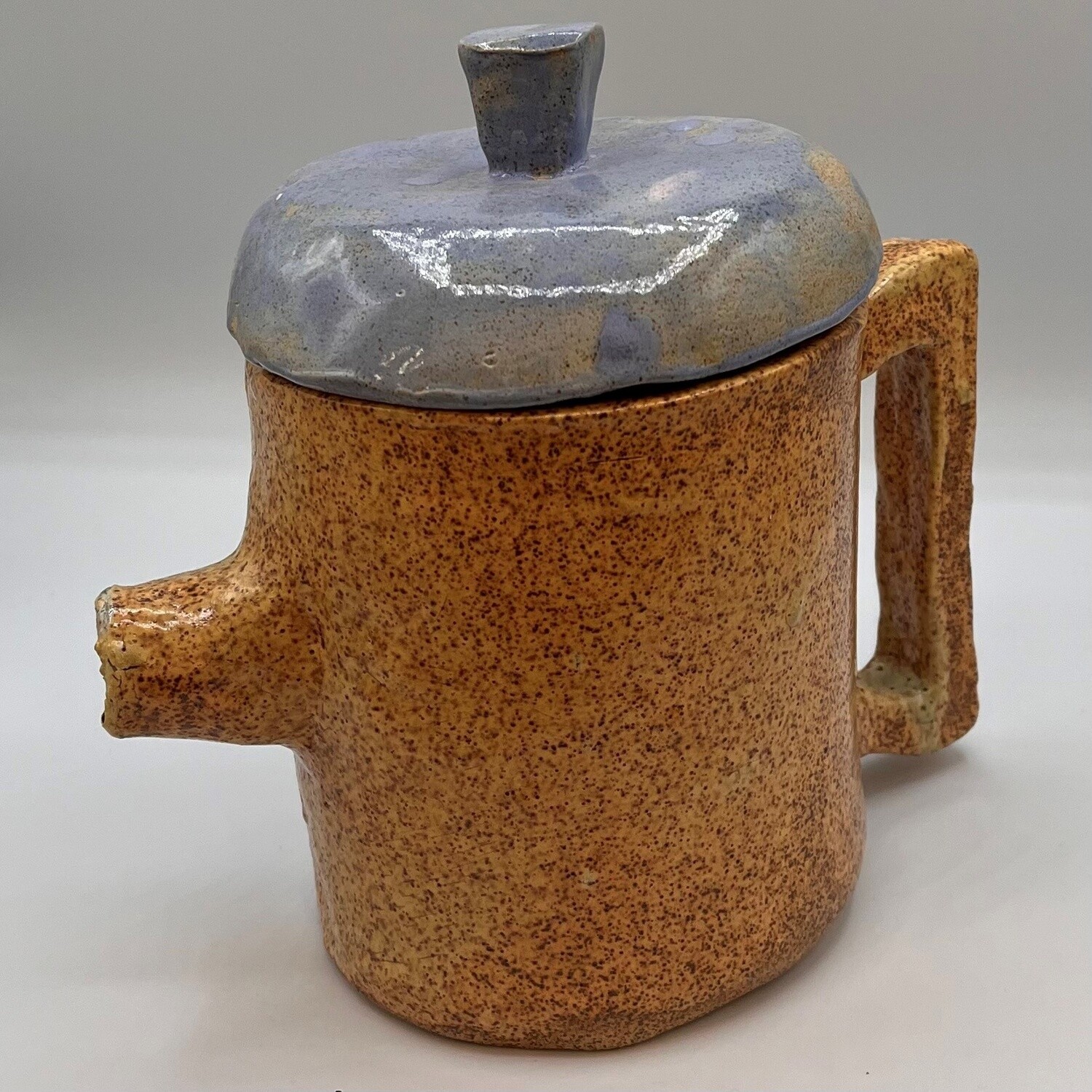 Christina Hanes, Yellow and blue ceramic pitcher