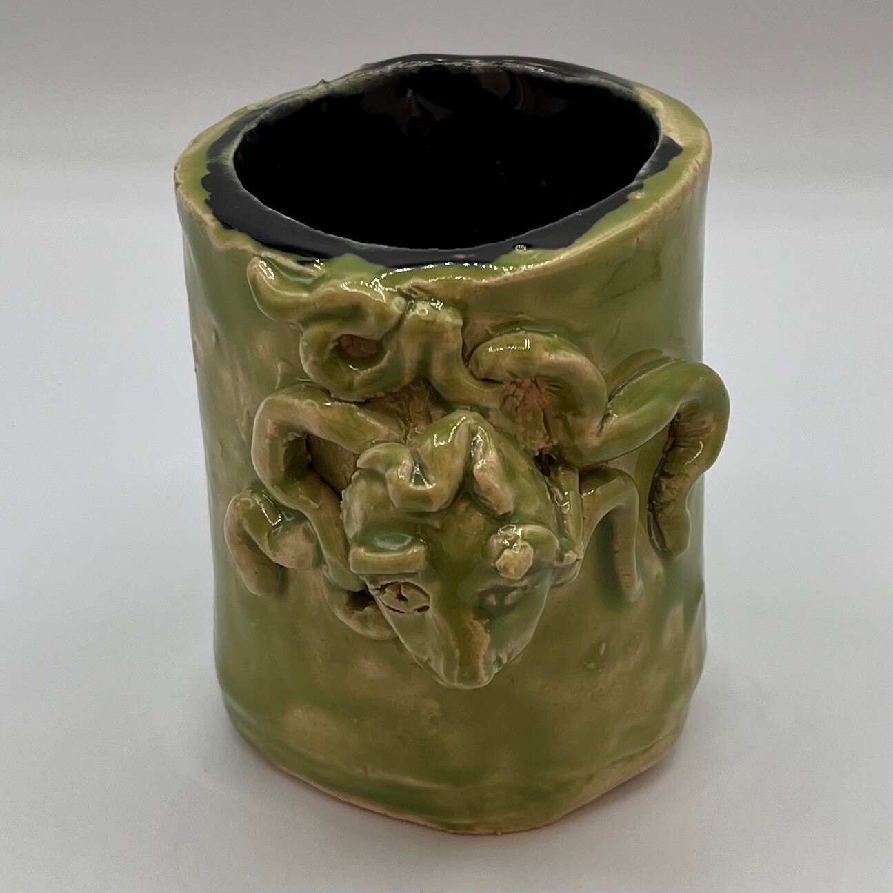 Dionysia Sanchez, Green Medusa ceramic mug