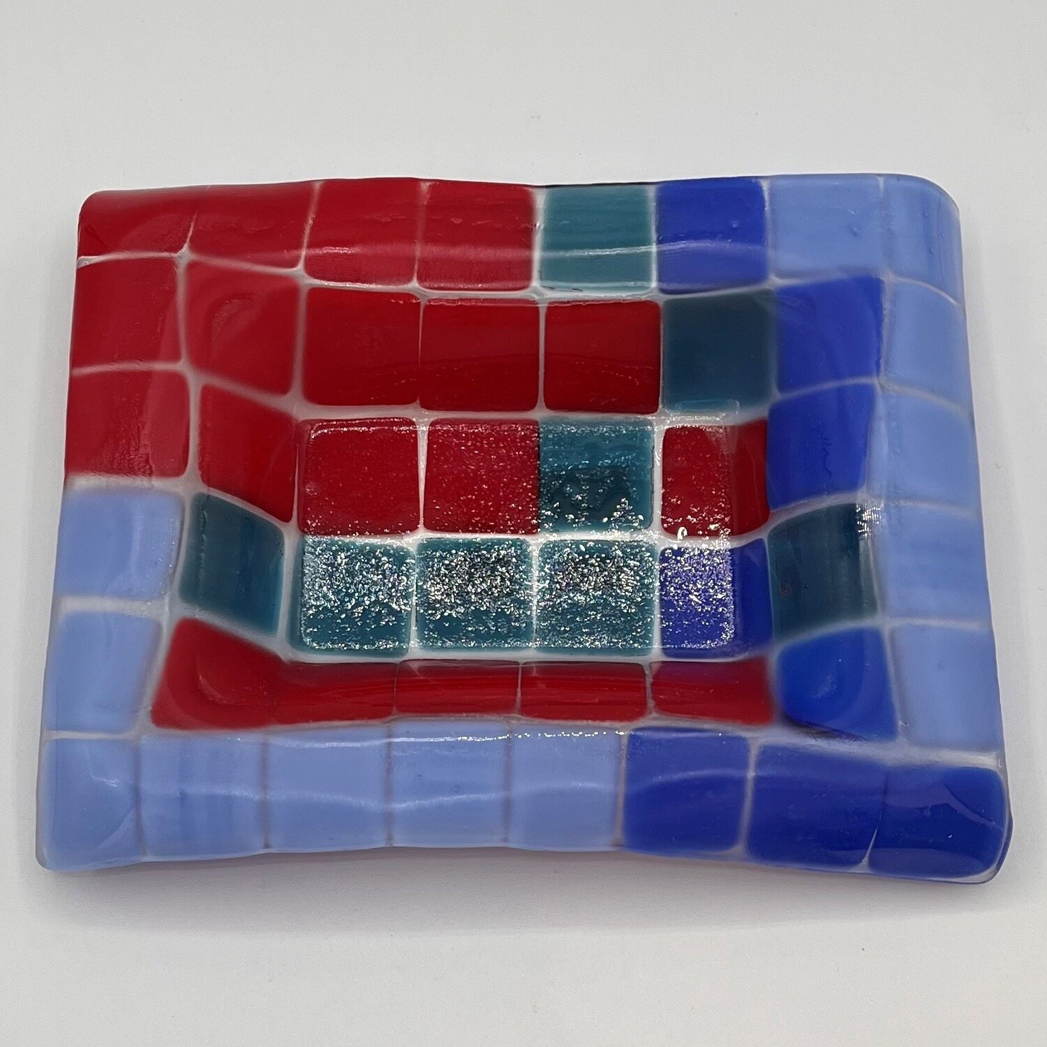 Duane Sparks, Abstract Squares, Glass Dish