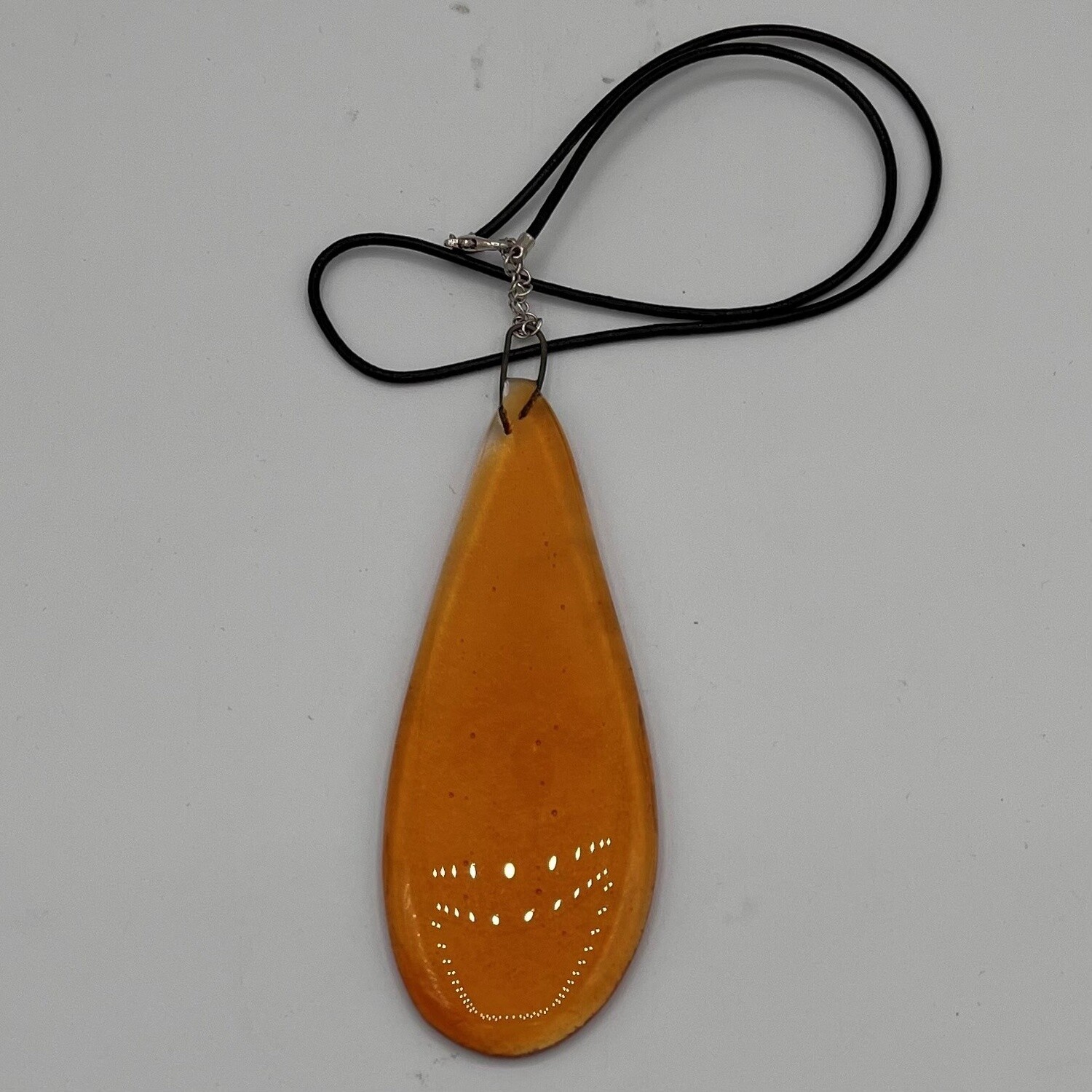 Andrea Walker, Necklace, Large Amber Tear Drop