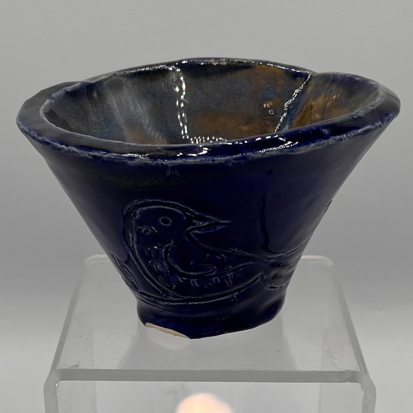 Christina Hanes, Blue designed candle holder