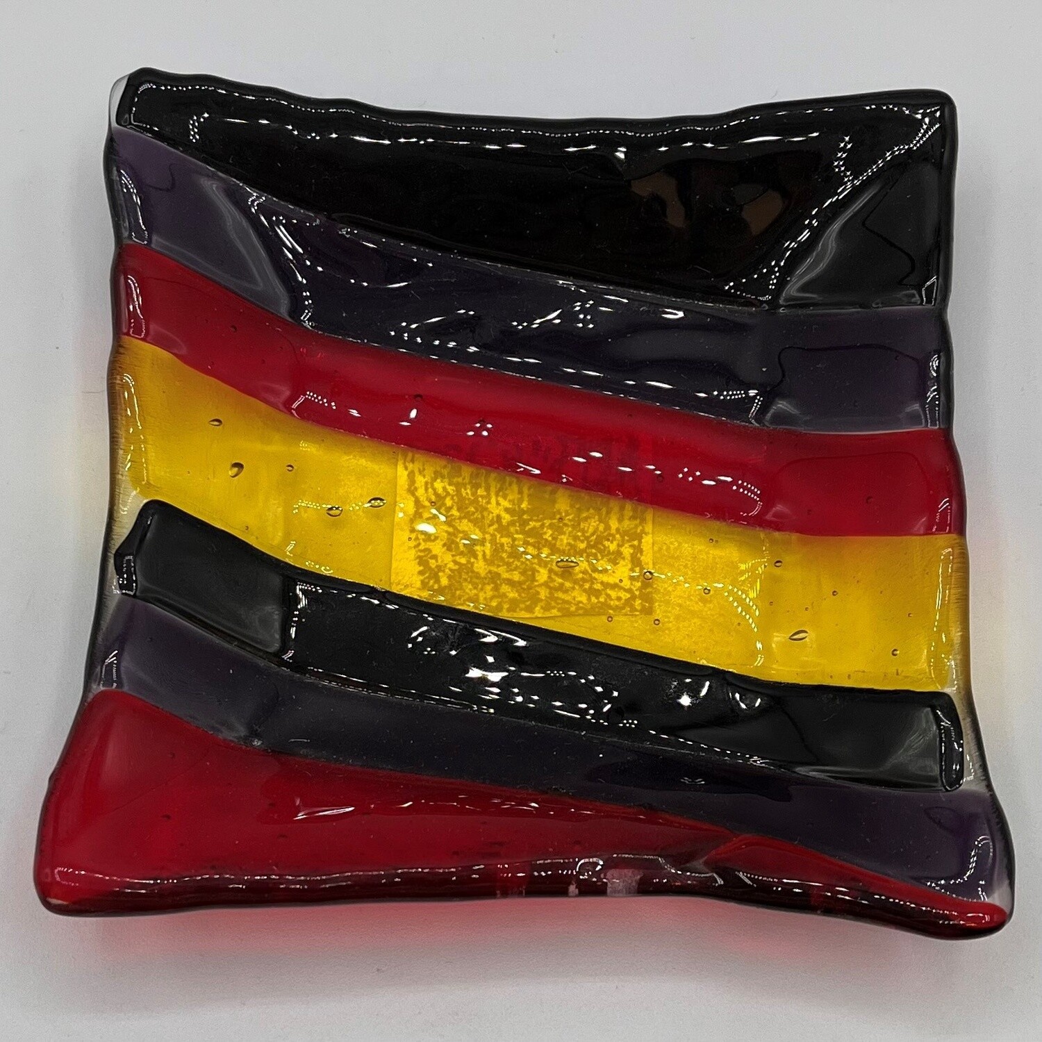 David Patrick, Colorful striped glass dish