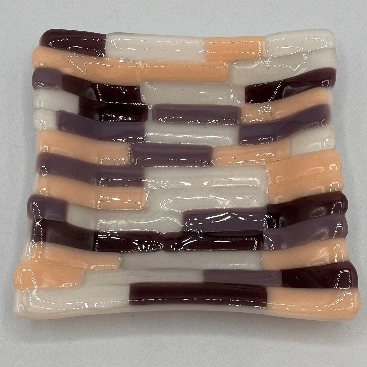Alphonso Rowe, Purple and pink glass dish
