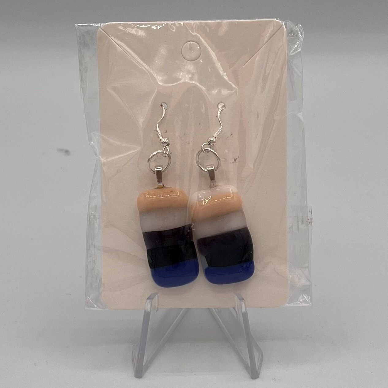 Steve Gall, Colorful cool tone flag earrings