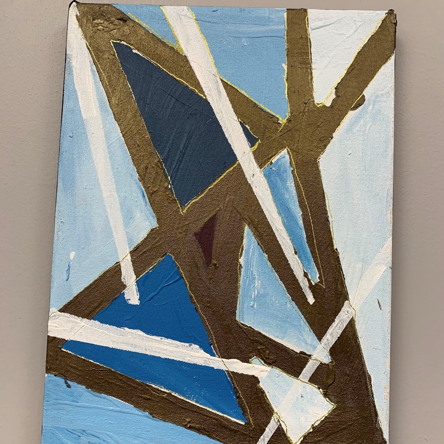 Erin Betz, &#39;Blue and Brown Geometry&#39;, Acrylic on canvas