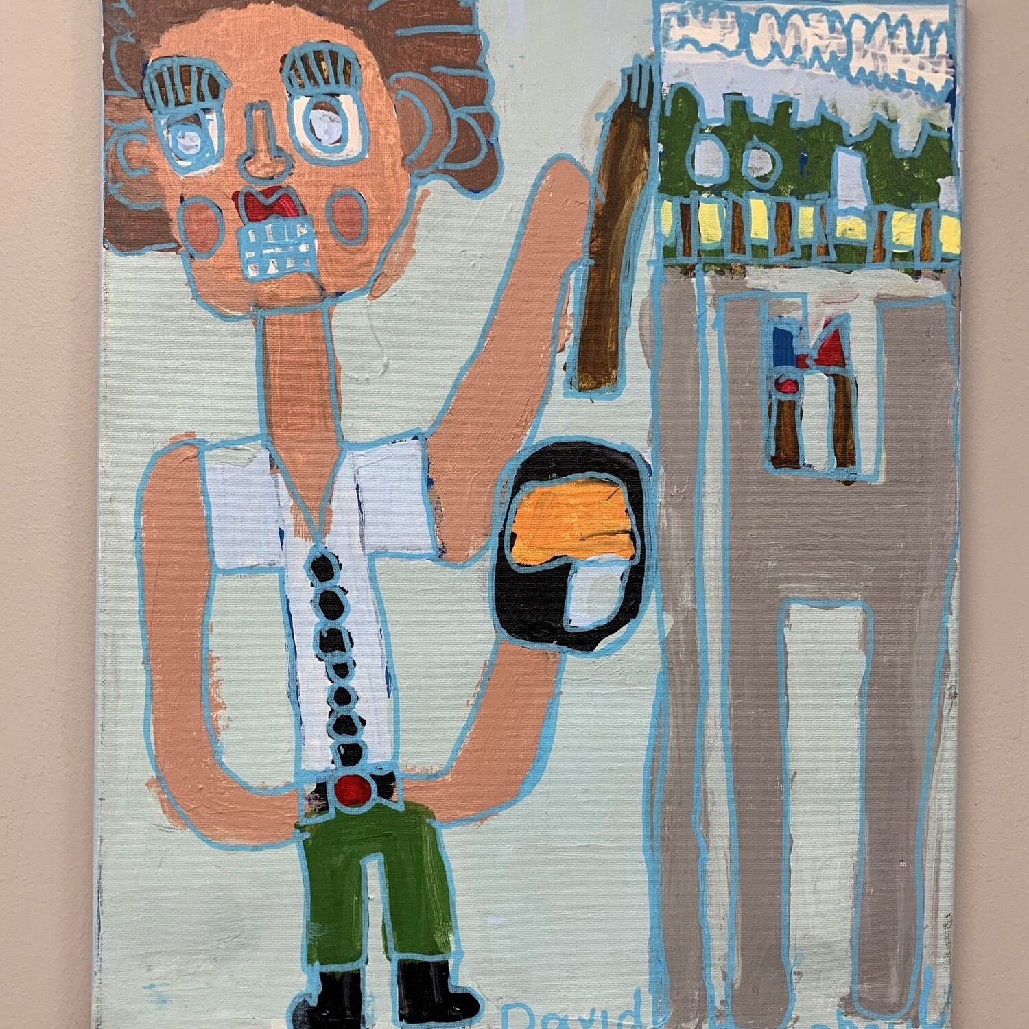 David Campbell, Bob Ross, Acrylic on Canvas