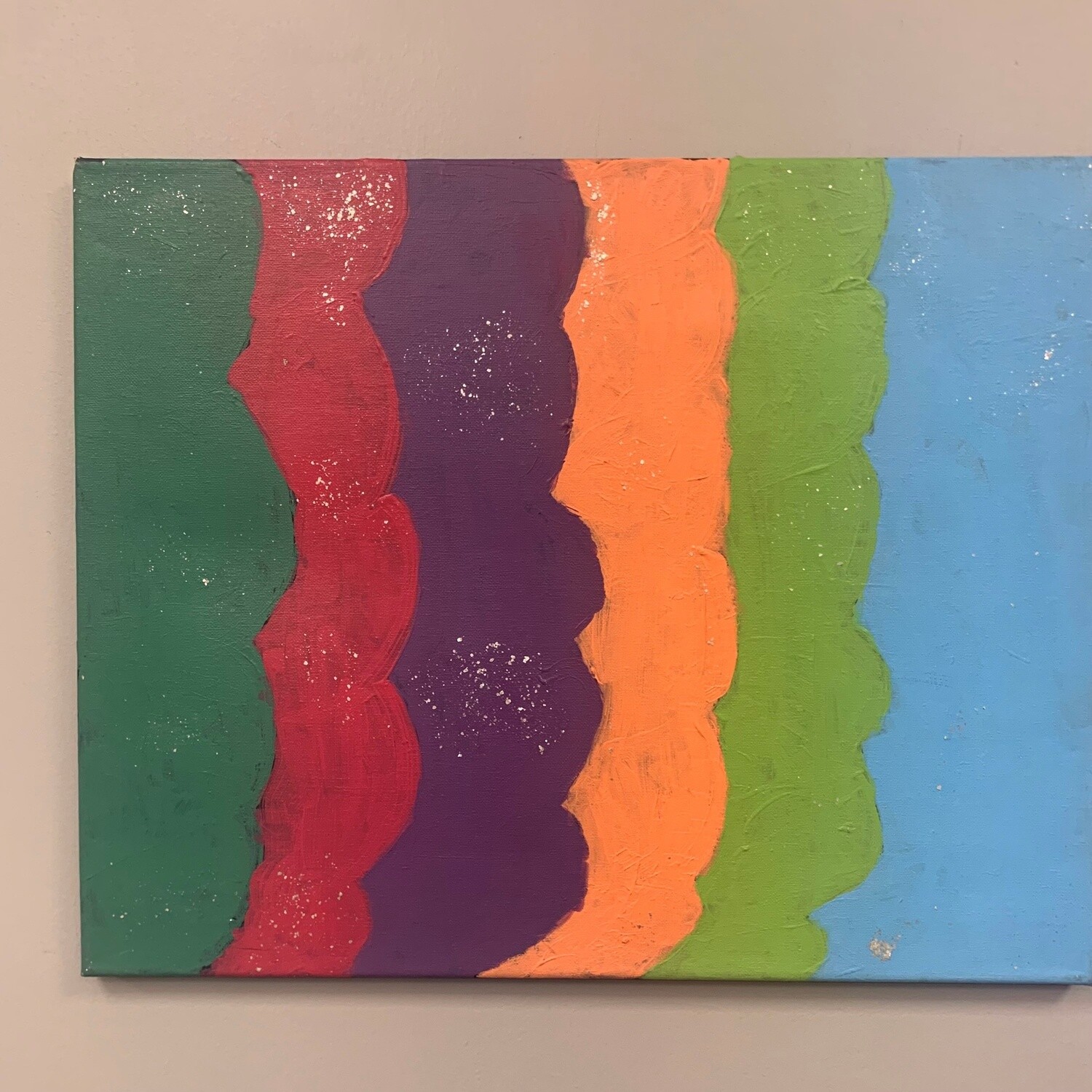 Morgan Gattermeyer, Color Wave, Acrylic on Canvas