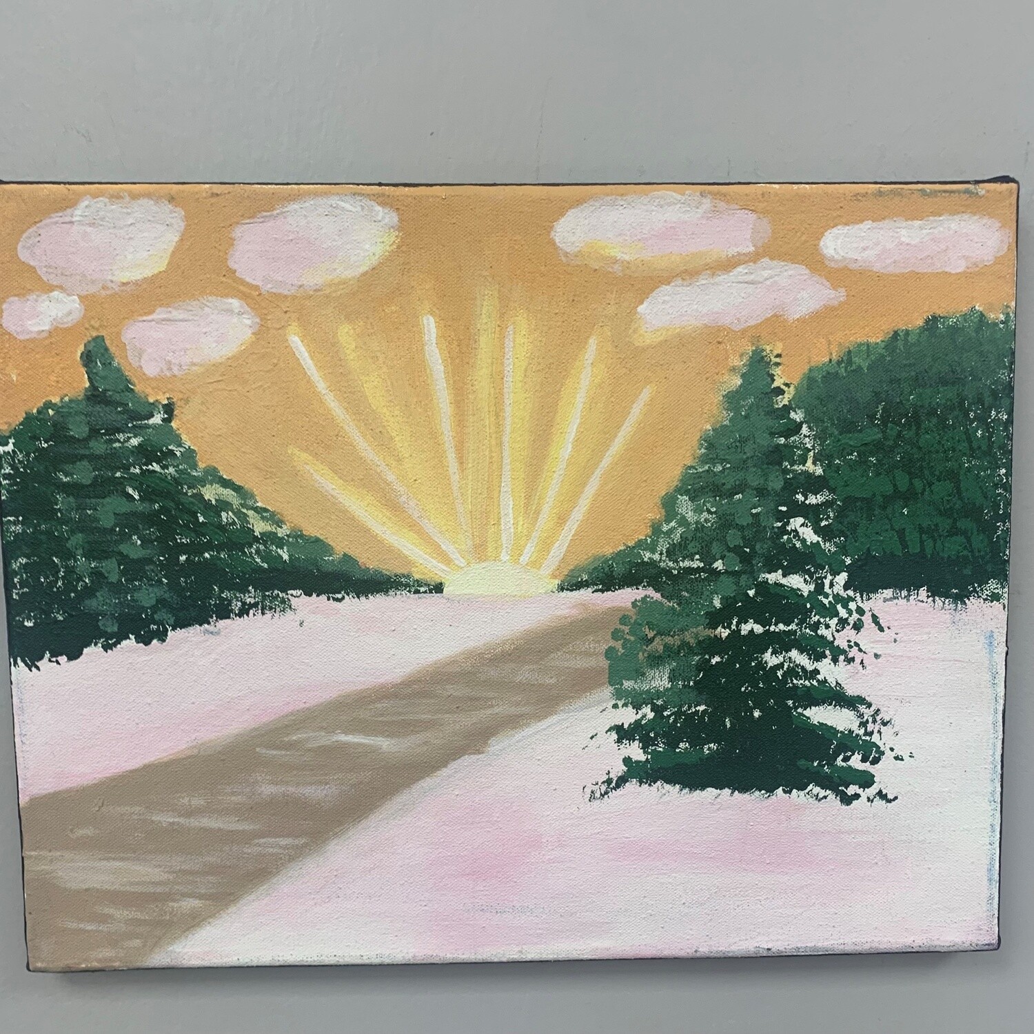 Morgan Gattermeyer, Acrylic on canvas, &#39;The road to dawn&#39;