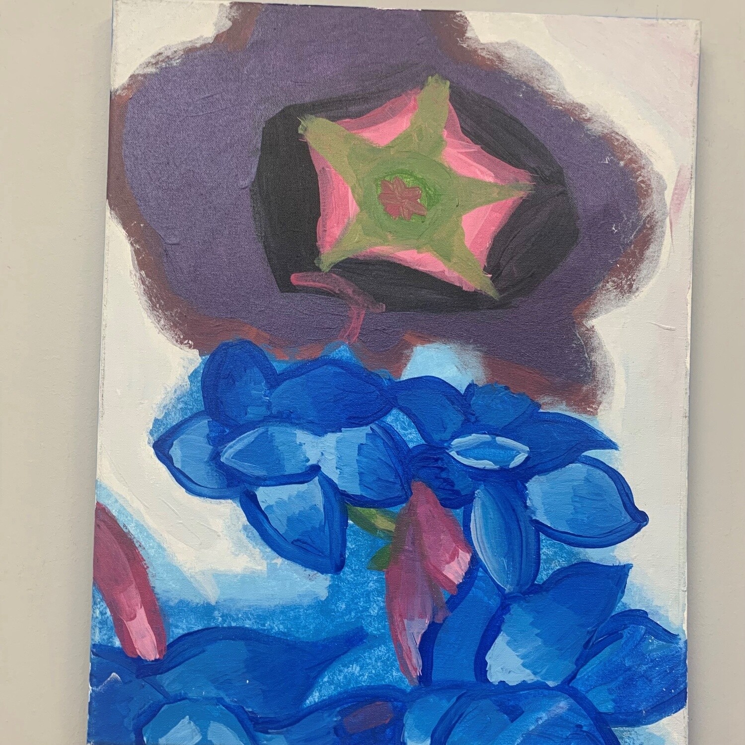 Kathleen Honeycutt, Acrylic on Canvas, &#39;Dueling Flowers&#39;