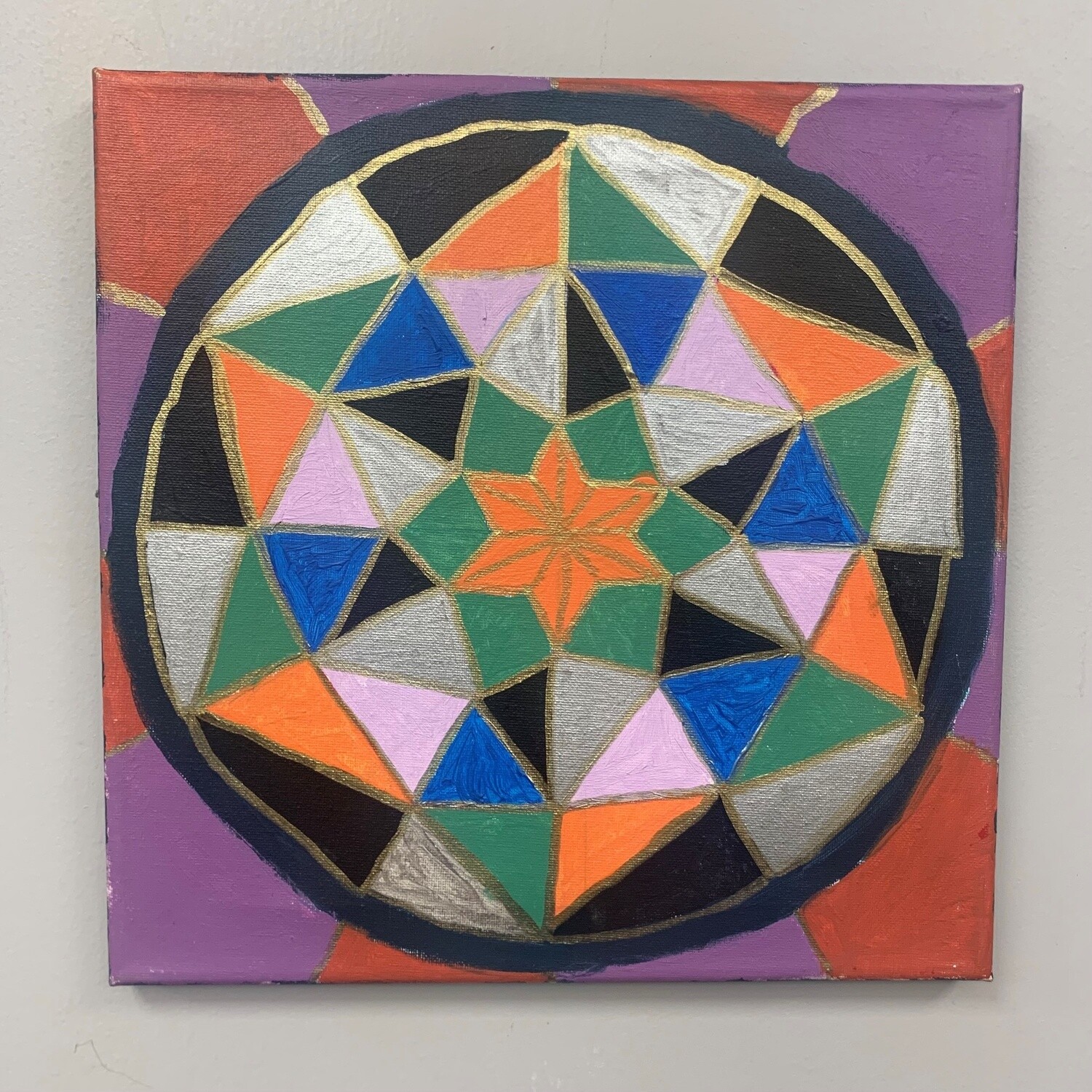 Morgan Gattermeyer, &#39;Stained Glass&#39;, Acrylic on canvas