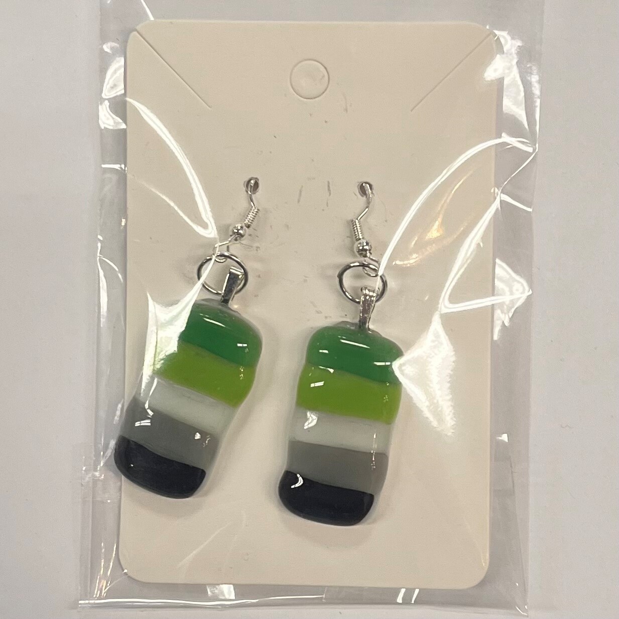 Steve Gall, Colorful green flag earrings