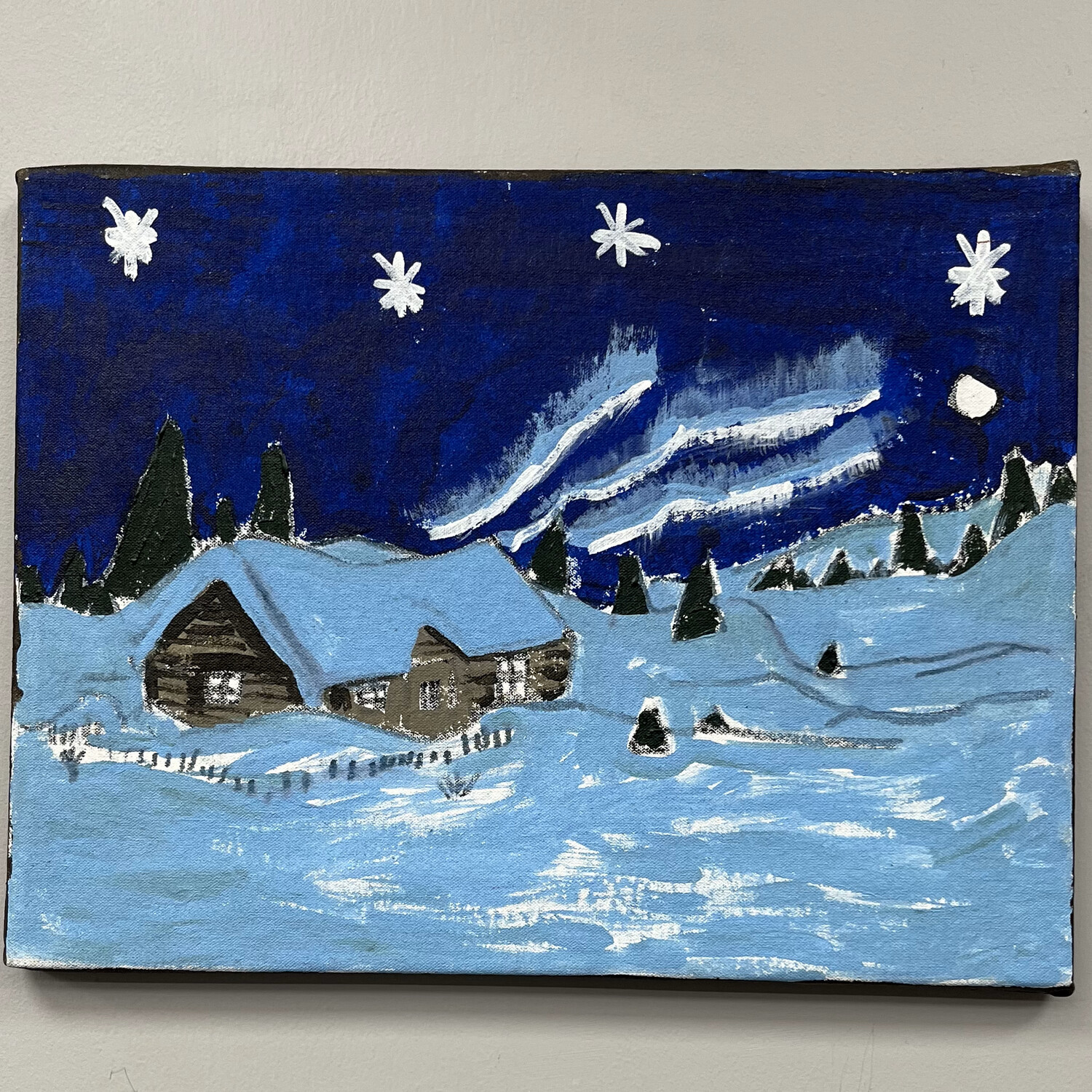 Bobbie Jo Robinson, Acrylic on Canvas, &#39;Frozen Night&#39;