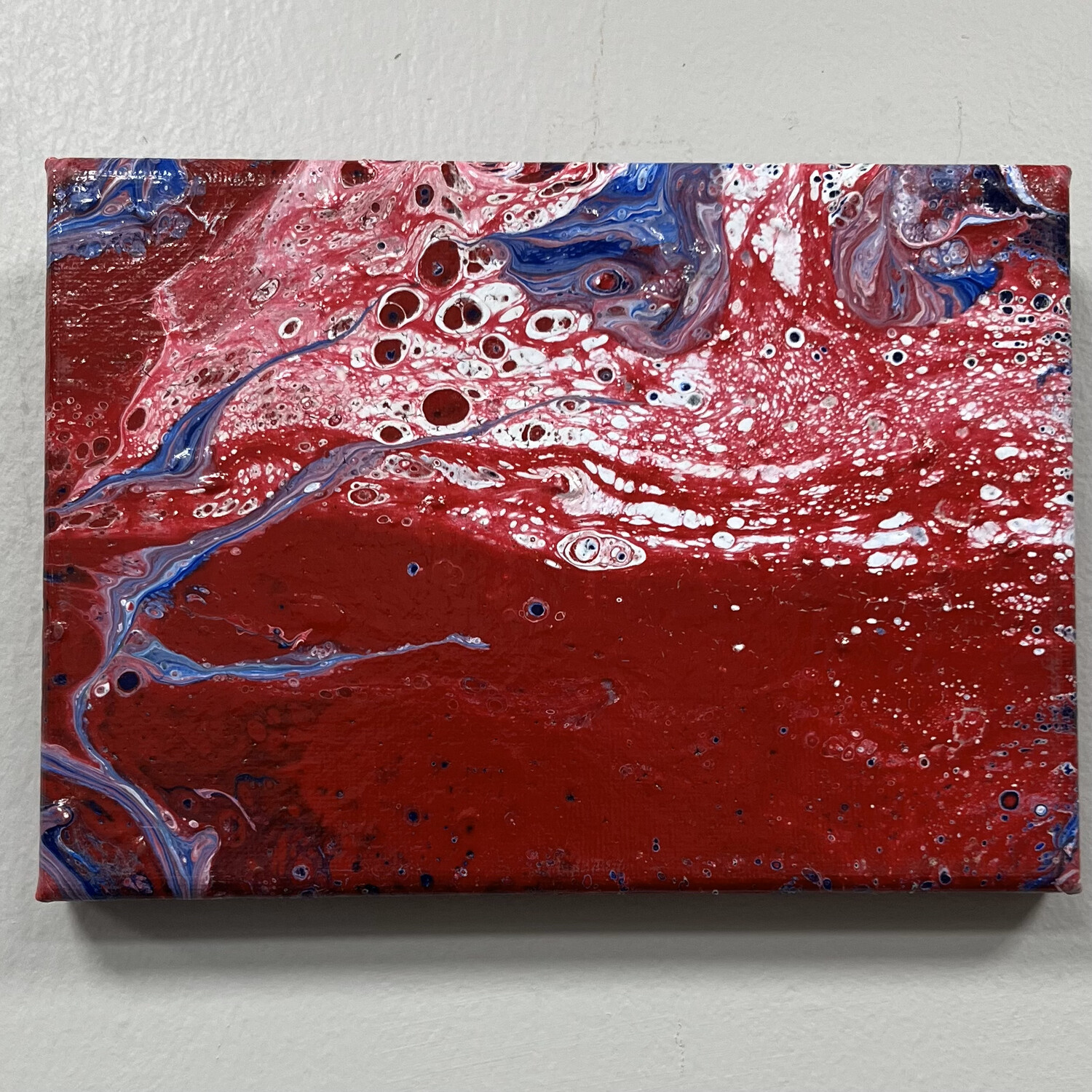 Mark Uczen, Bubbly Red, Acrylic on Canvas