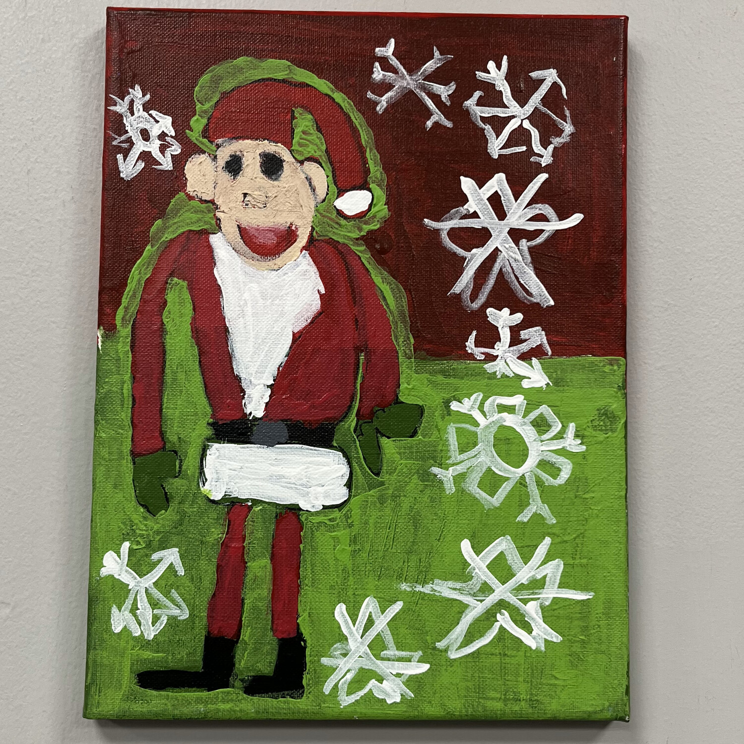 Andrea Walker, Slim Santa, Acrylic on Canvas