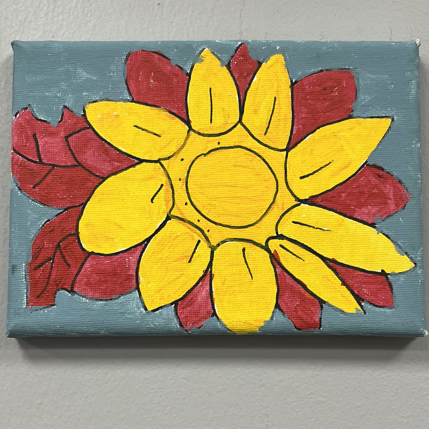 Lori Lefferts, Acrylic on Canvas, 5x7 &quot;Floral Beauty&quot;