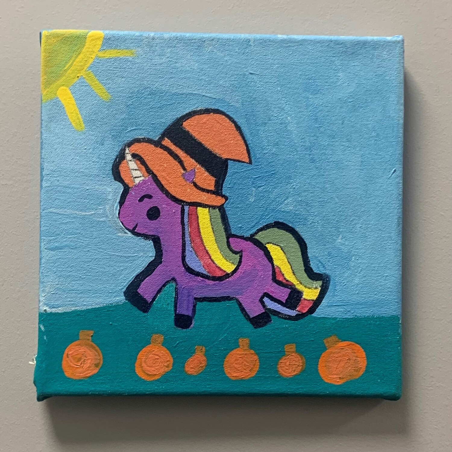 Studio, Acrylic on Canvas, &#39;Spooky Unicorn&#39;