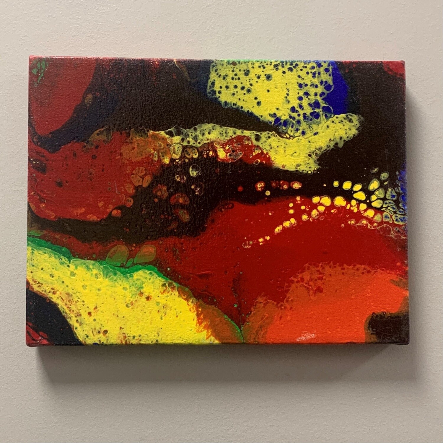 Studio, Rainbow Splatter, Acrylic on Canvas