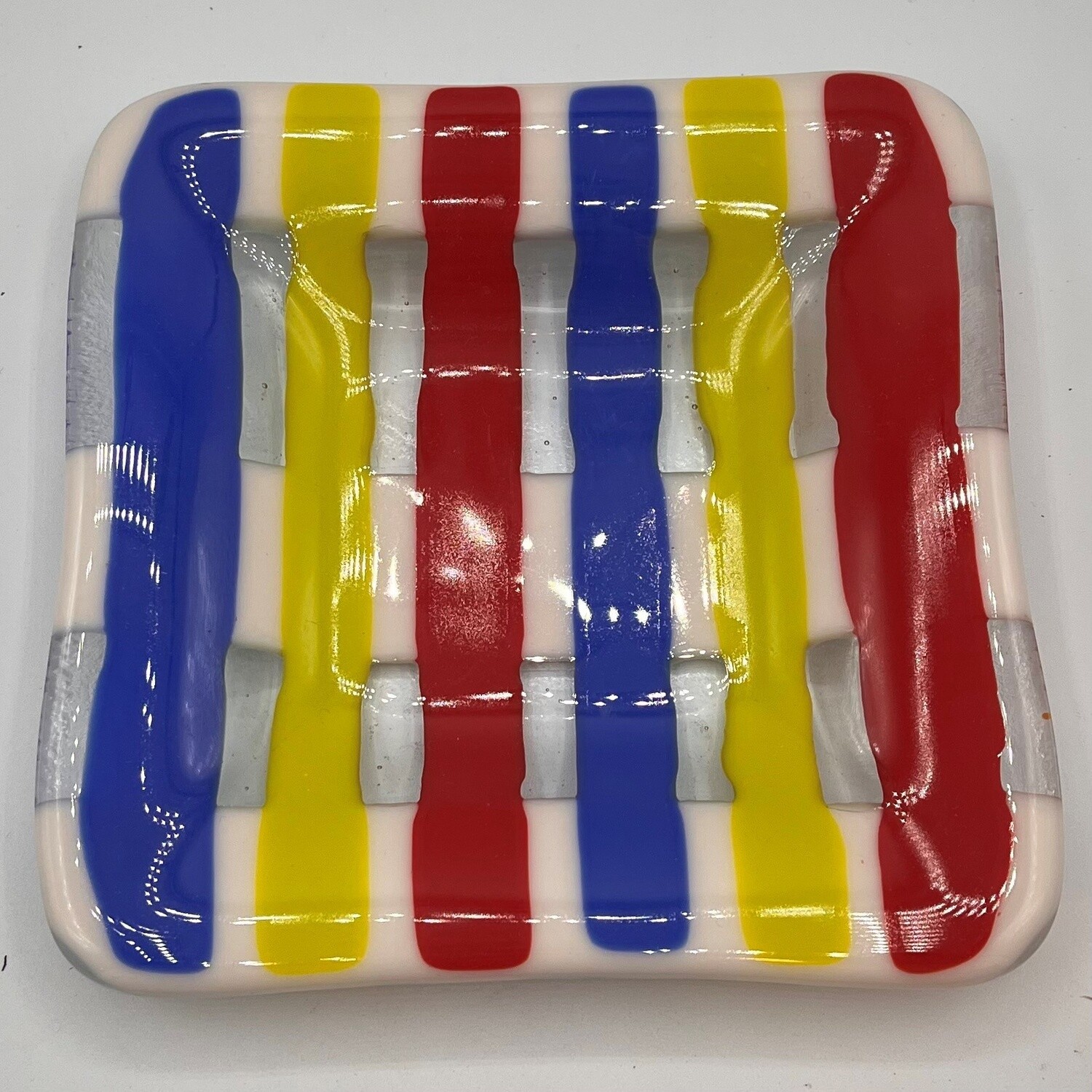 Andrea Walker, Colorful Stripes, Square Dish