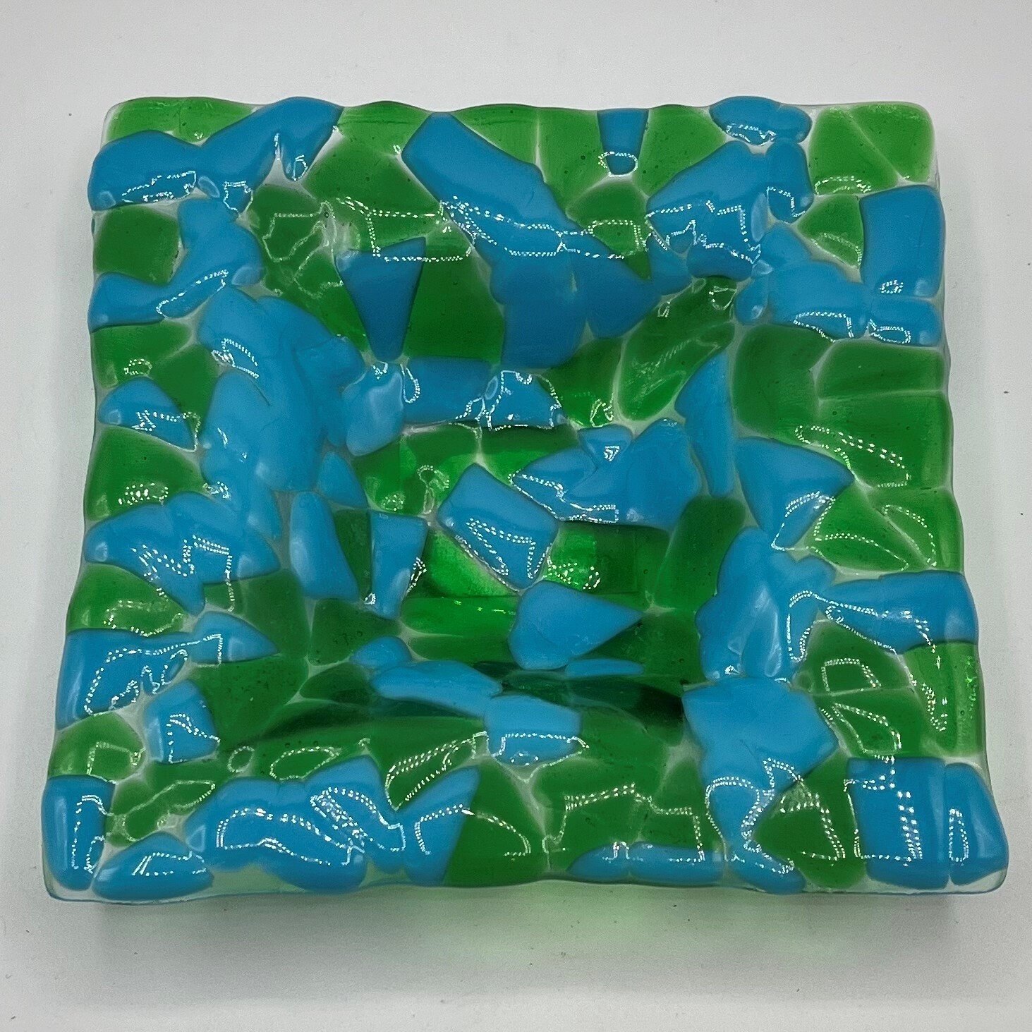 Brett Garrett, Green and blue glass dish