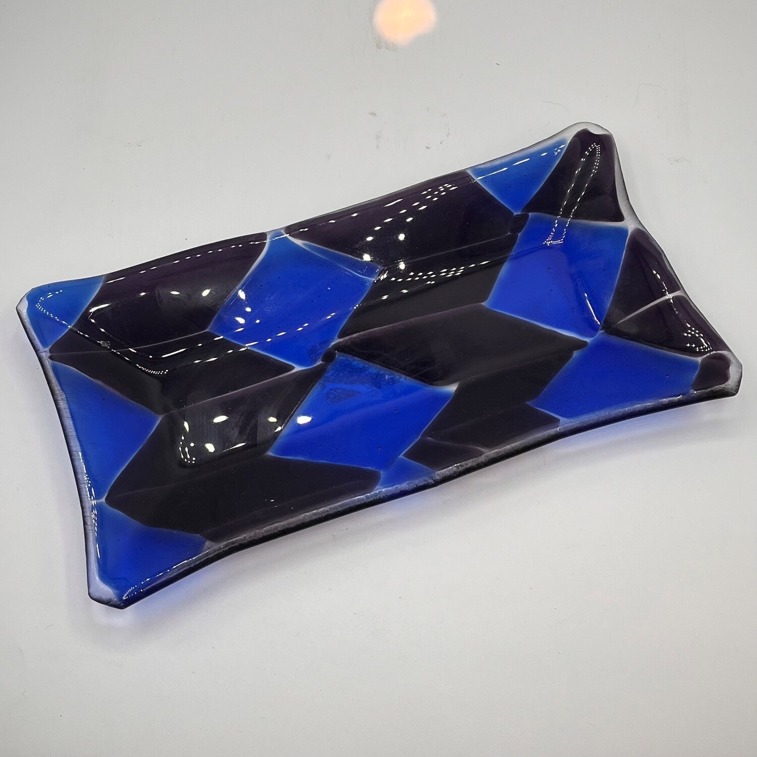 Bobbie Jo Robinson, Blue and purple glass dish