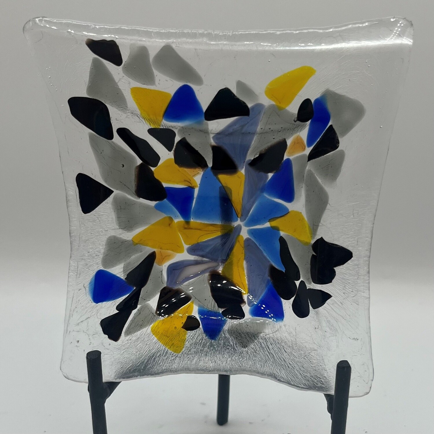 Evan Pohlman, Blue black and yellow glass dish