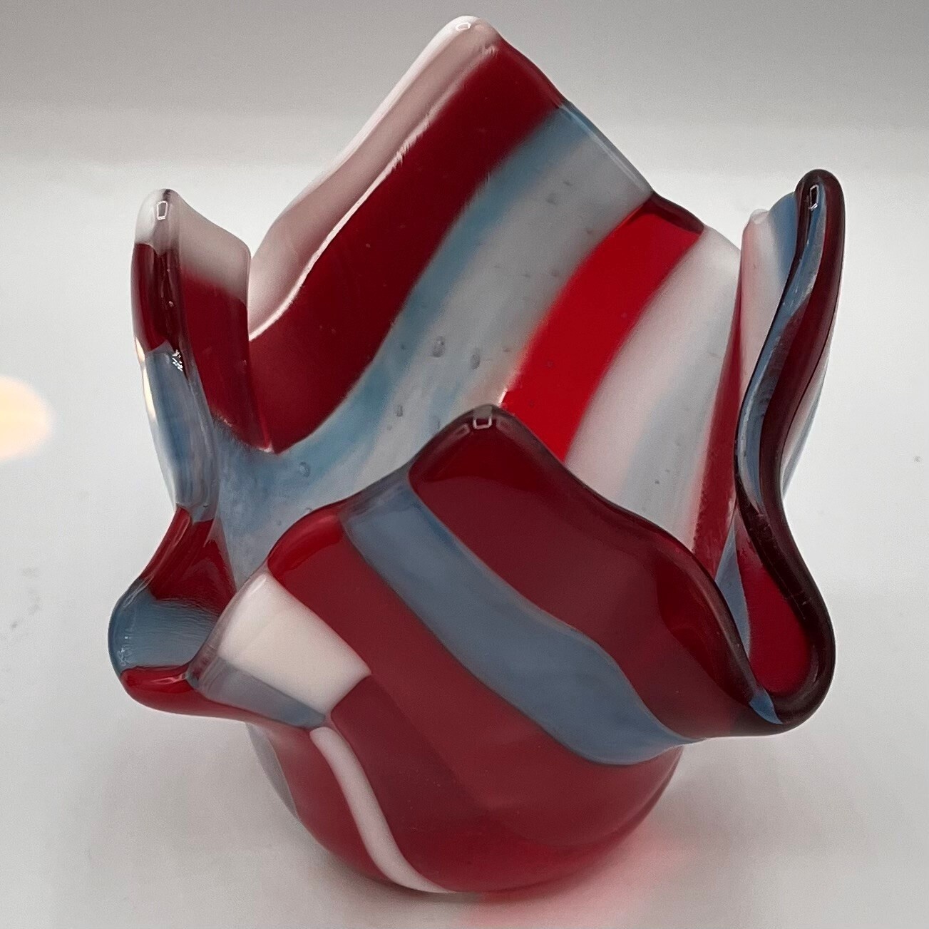 Alphonso Rowe, Red white and blue glass drape