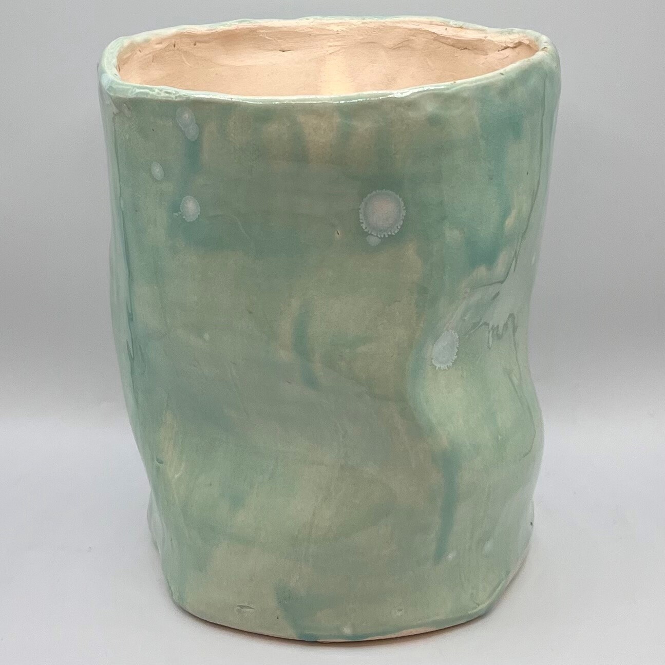 Bobbie Jo Robinson, Planter, Wavy, Aqua