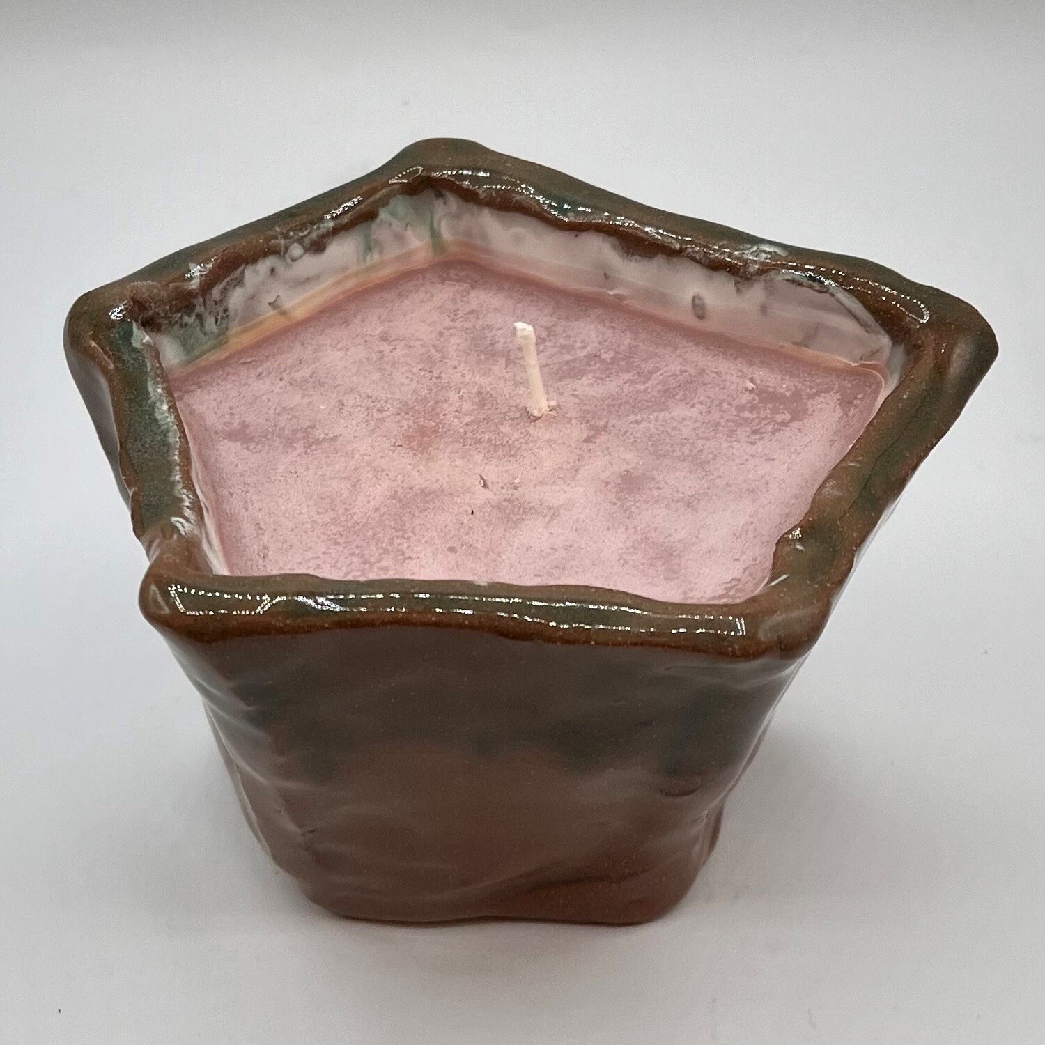 Bobbie Jo Robinson, Ceramic Green and Brown Candle