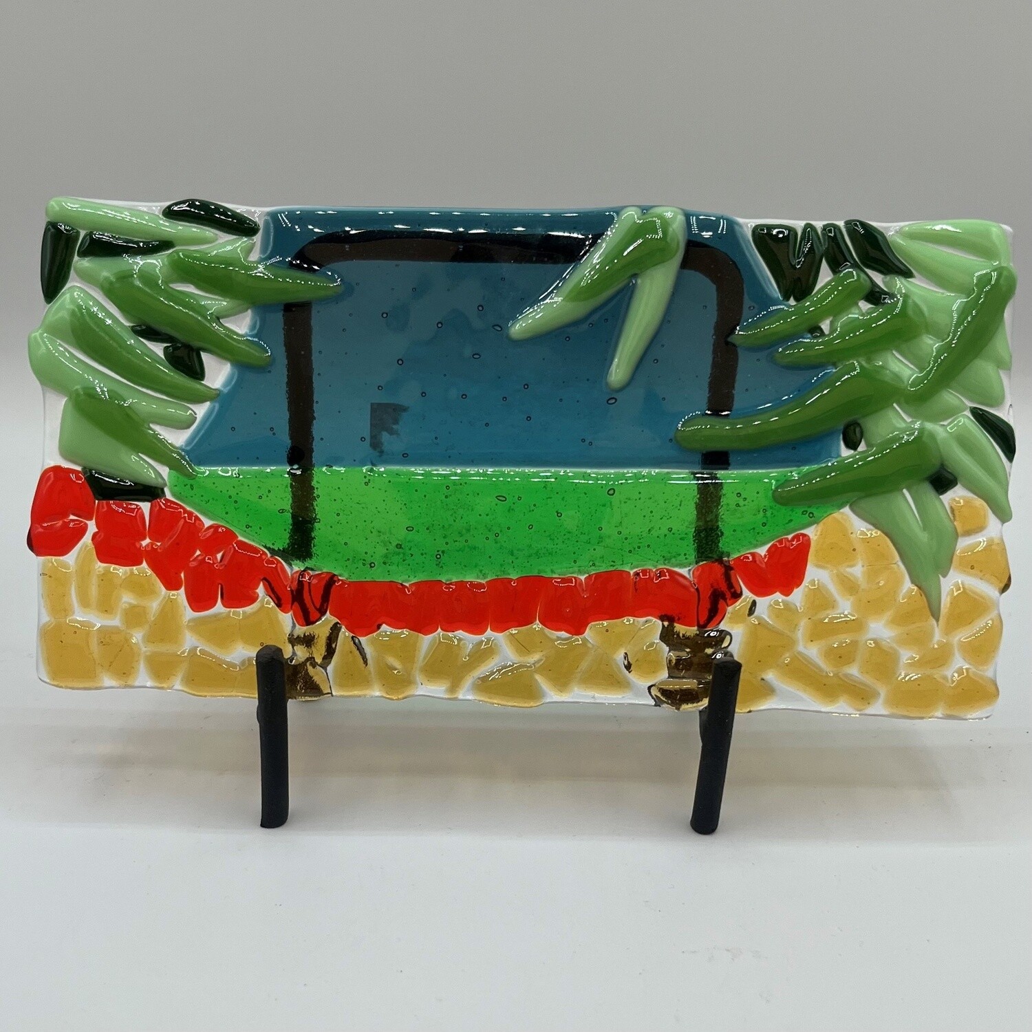Tammy Mccammon, Sunset pond glass stand piece