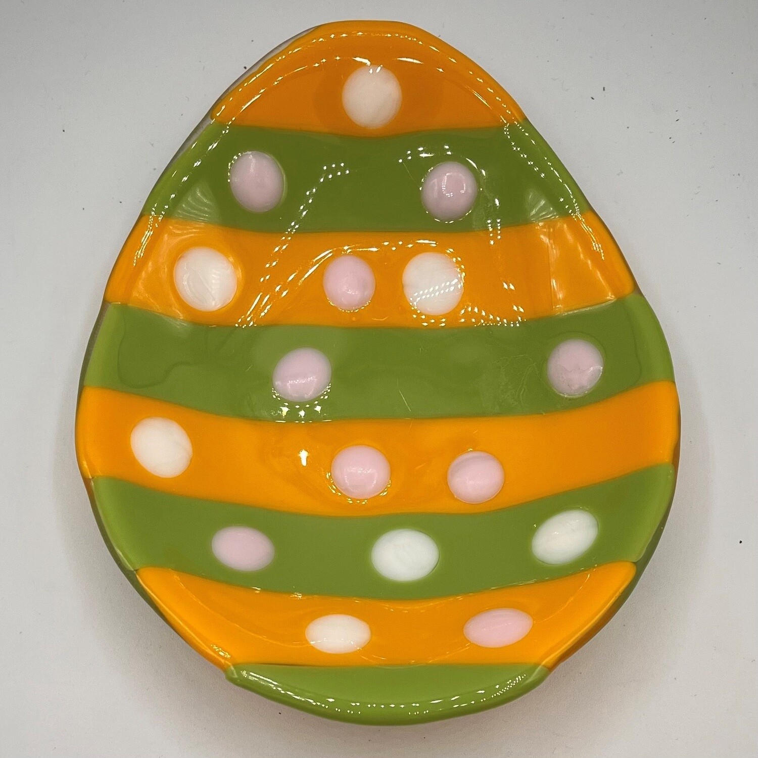 Studio, Fused Glass Dish, Easter Egg