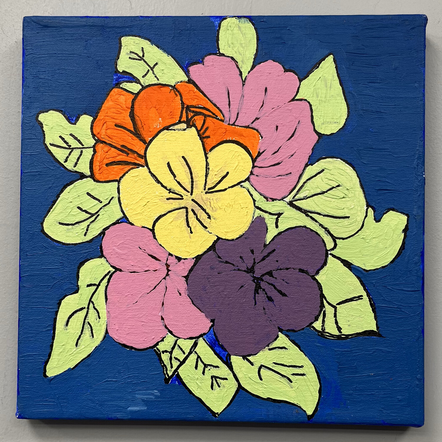 Courtney Malone, &#39;Tropical Flowers&#39;, Acrylic on canvas