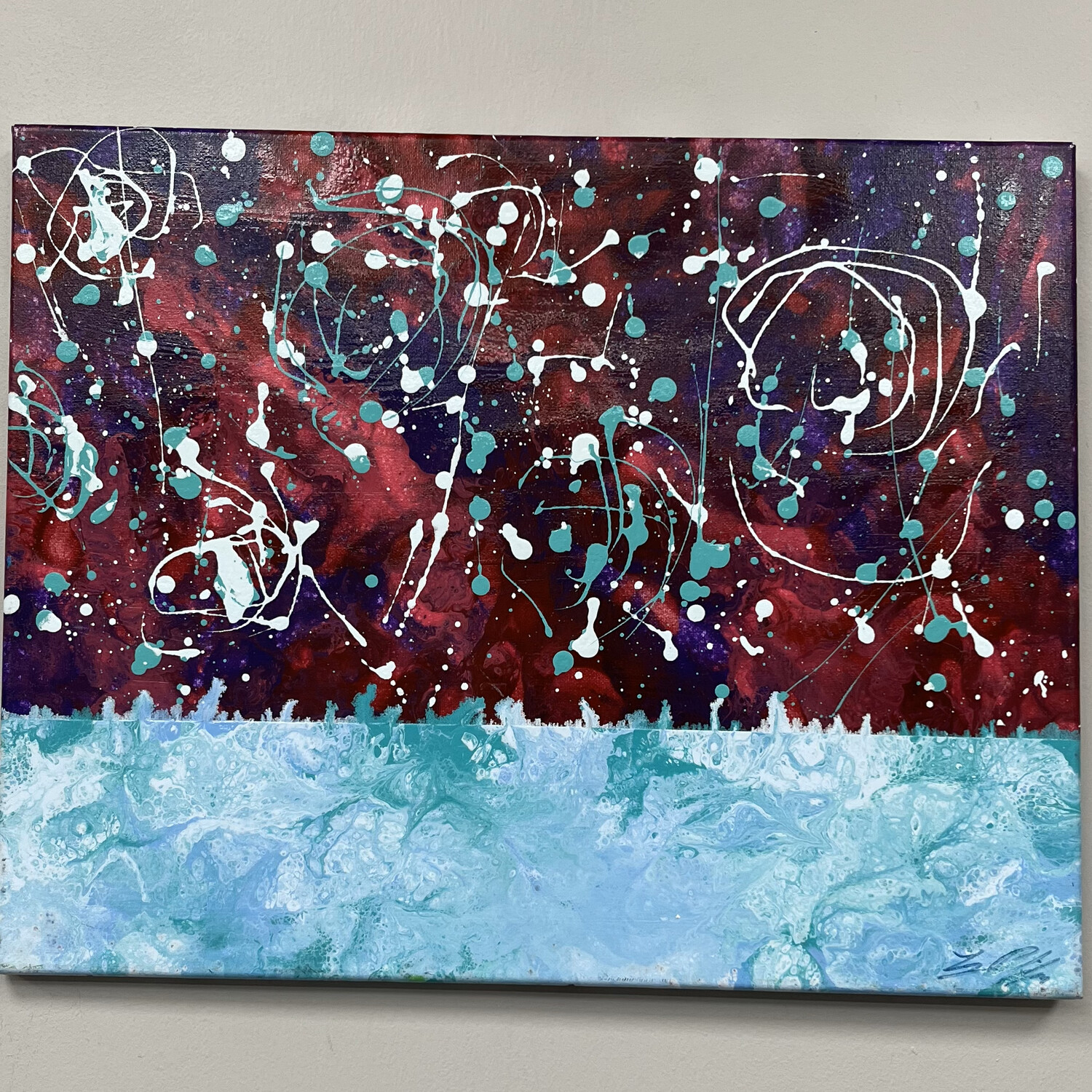 Liz Pfeiffer, Ice Bubbles, Acrylic on Canvas