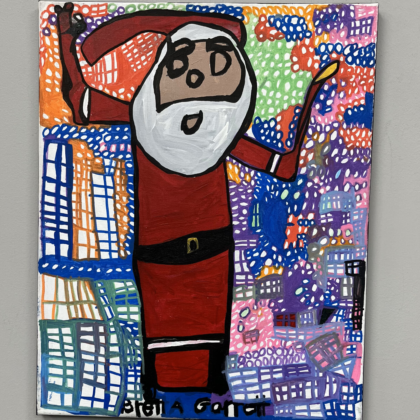 Brett Garrett, Santa&#39;s Festival of Lights, Acrylic on Canvas