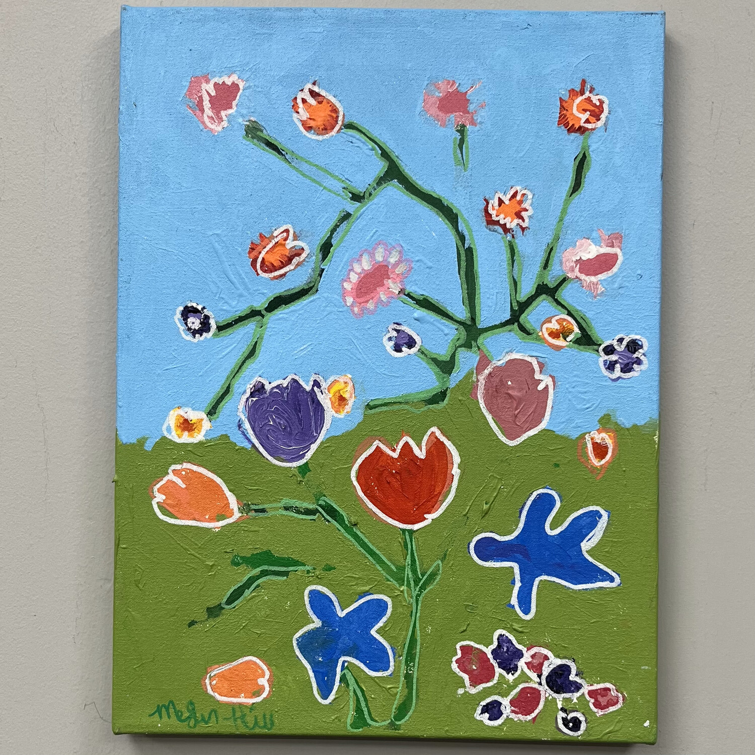 Megan Hill, Floral, Acrylic on Canvas