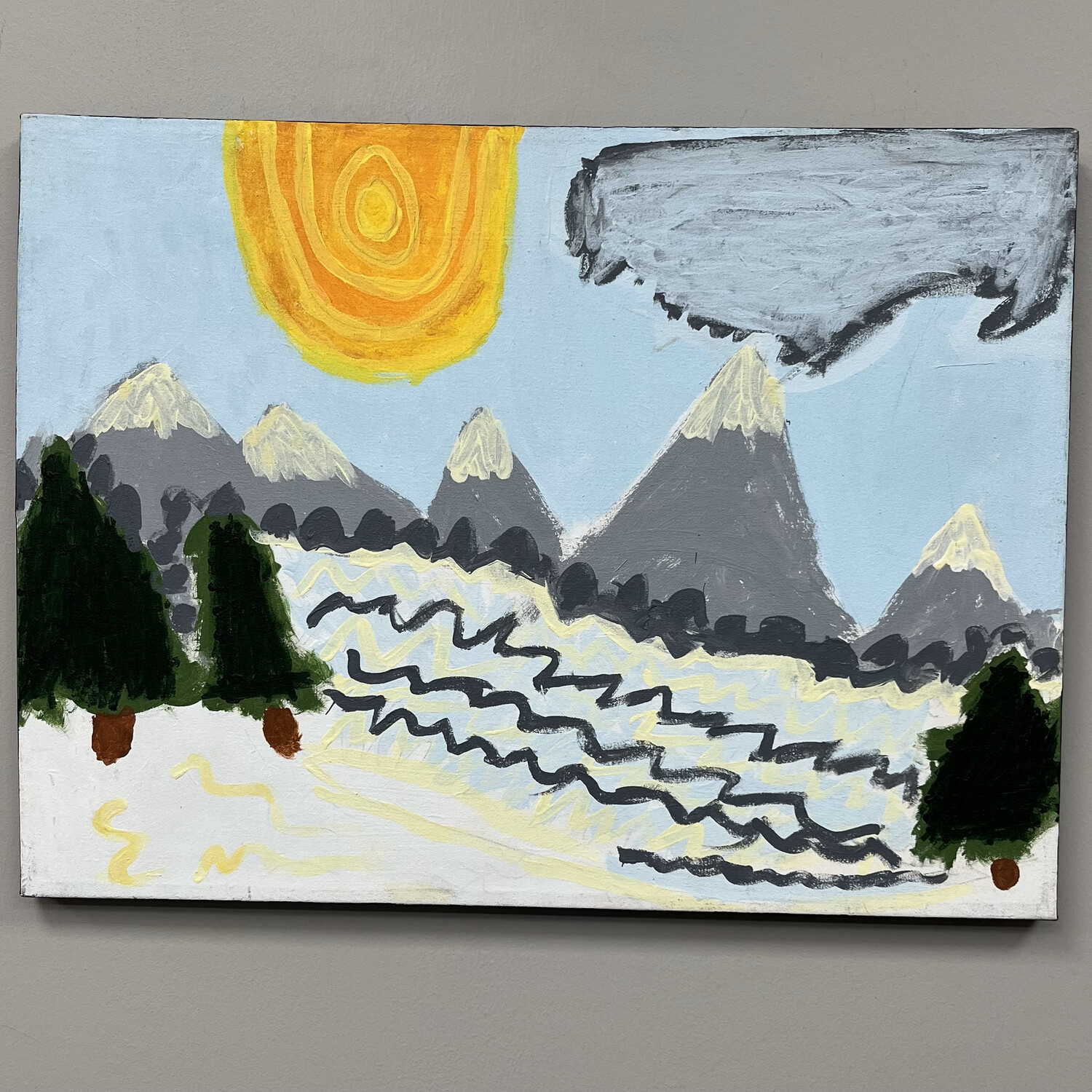 Mary Phifer, Mountains, Acrylic on Canvas