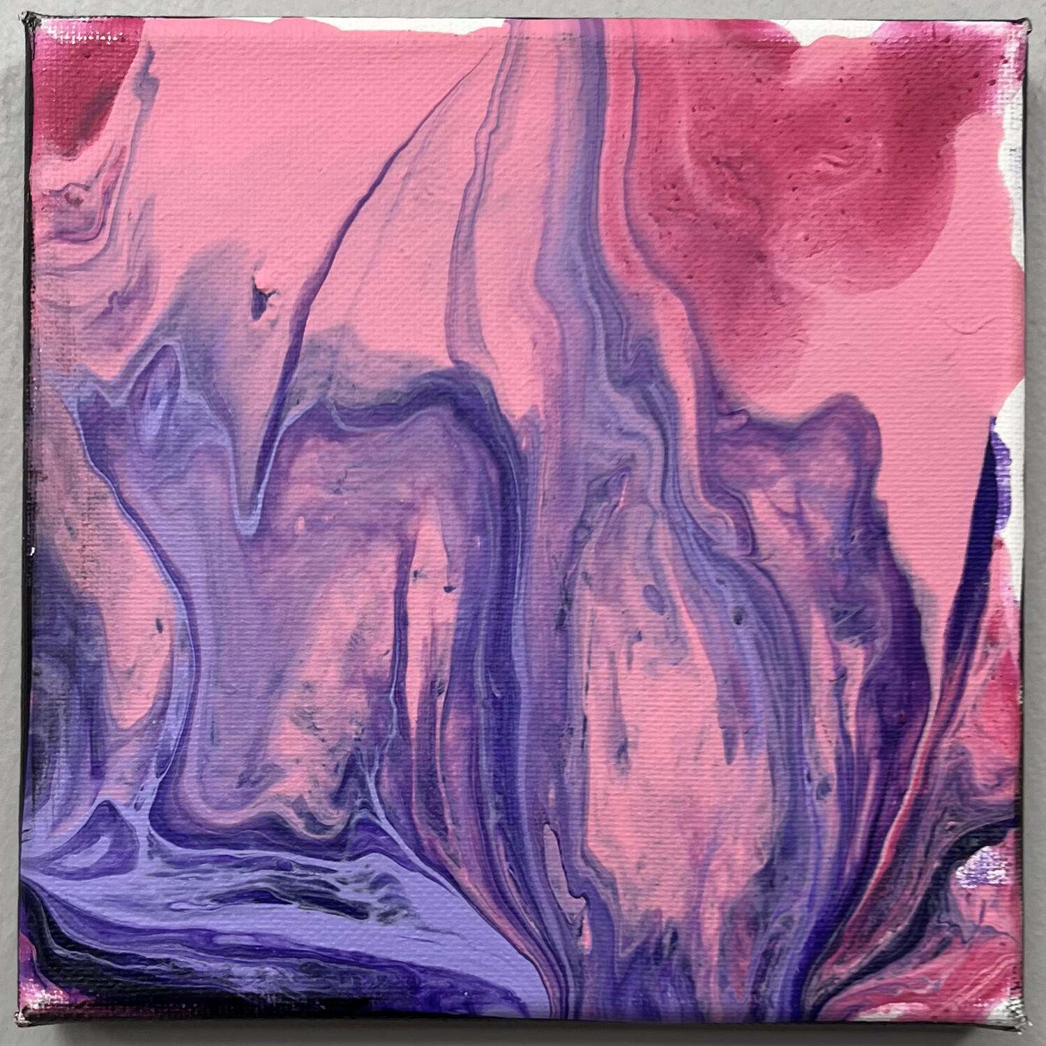 Megan Hill, Acrylic on Canvas, 5x7 &quot;Purple Slime&quot;