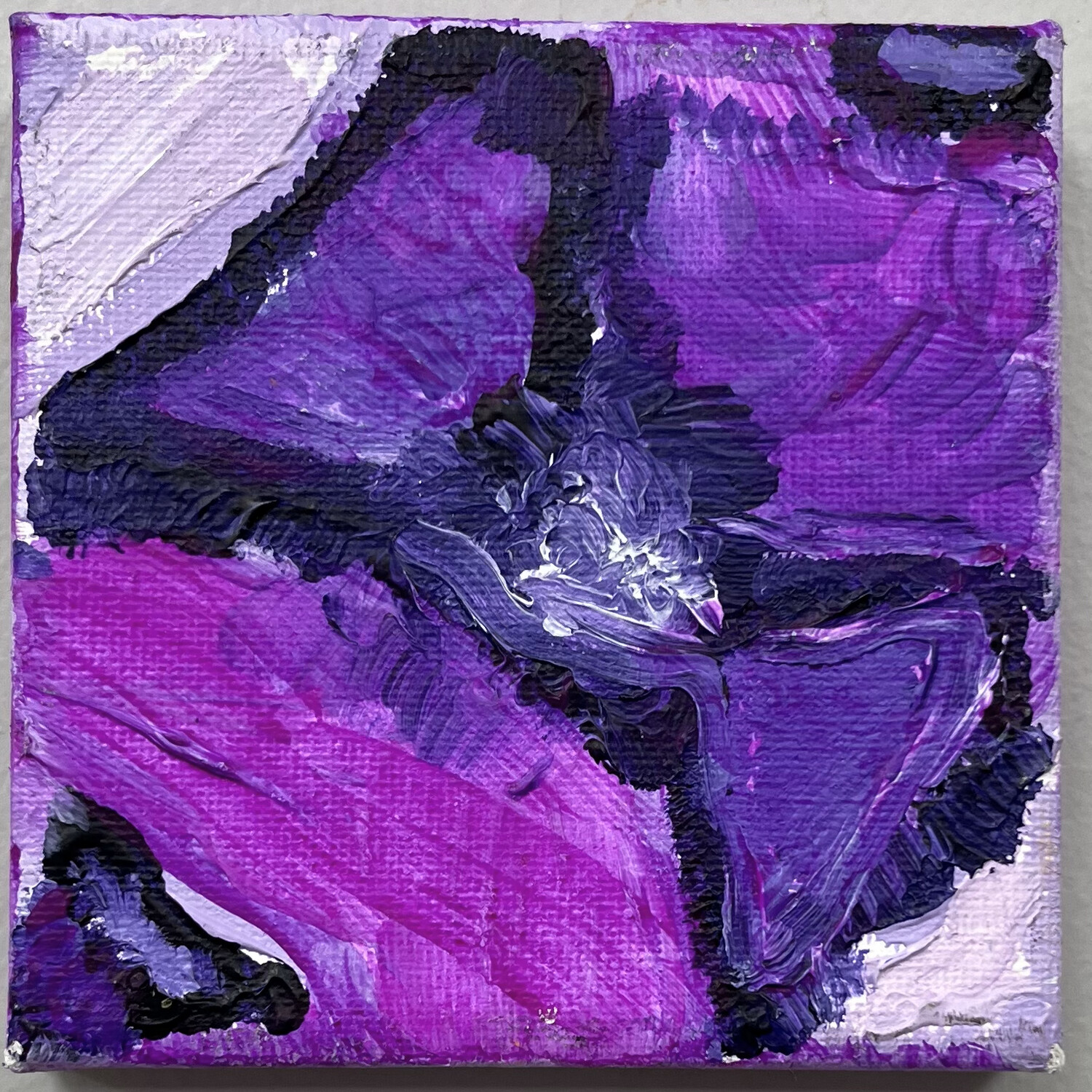 Megan Hill, Purple Bow, Acrylic on Canvas